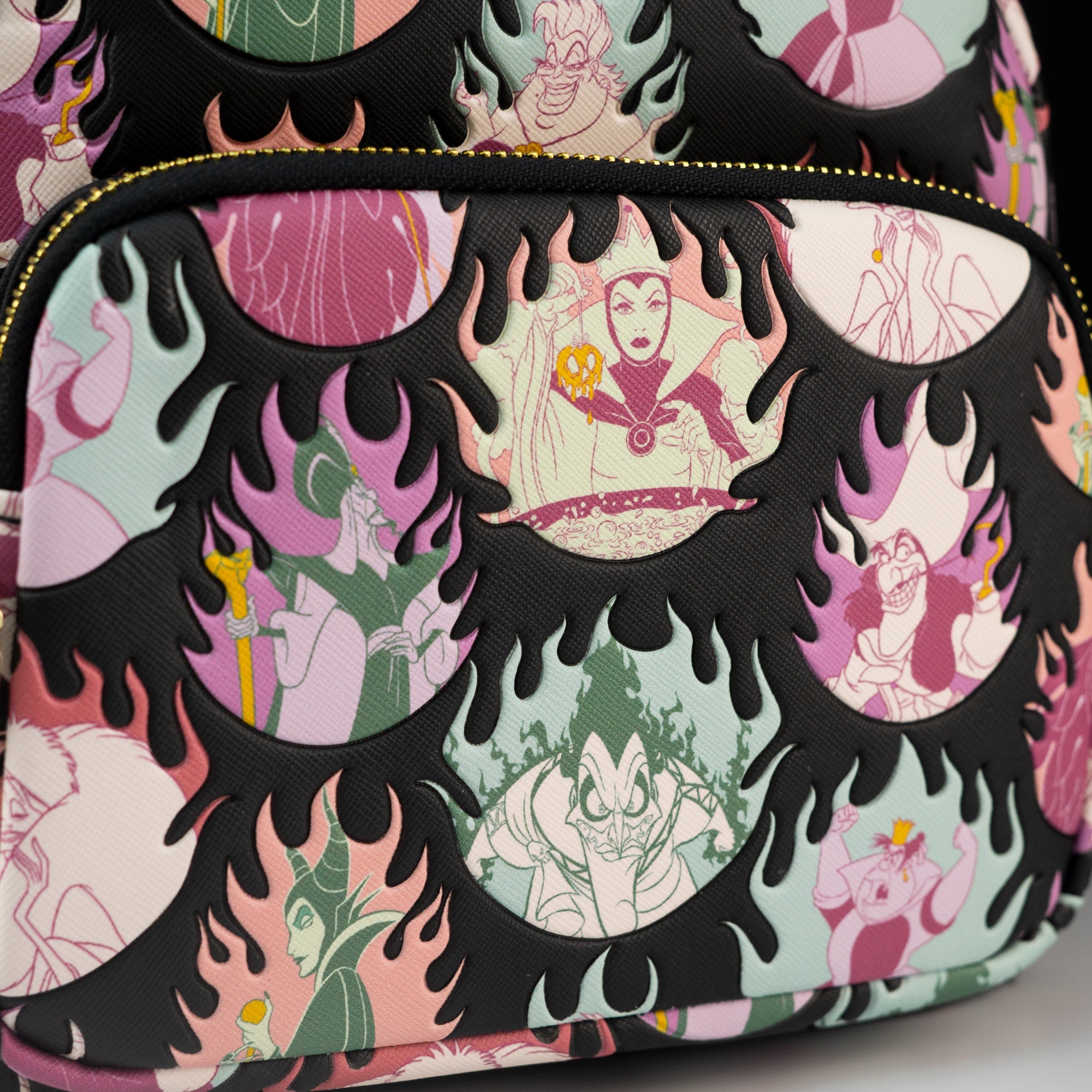 Loungefly x Disney Villains Pastel Flames Mini Backpack - GeekCore