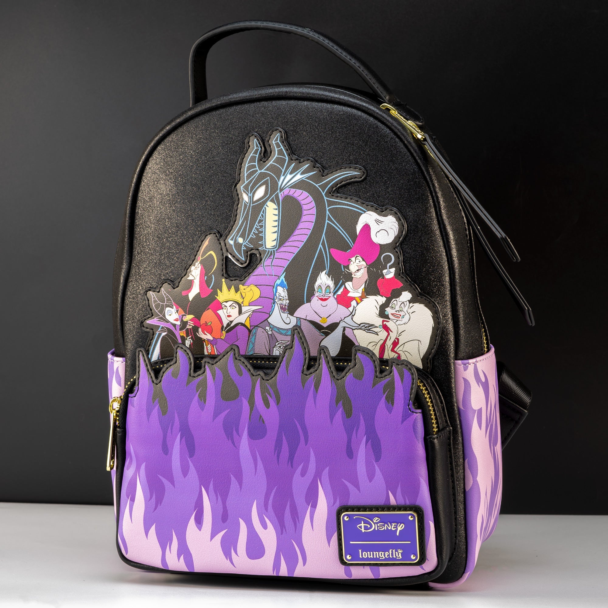 Loungefly x Disney Villains Purple Flame Mini Backpack GeekCore