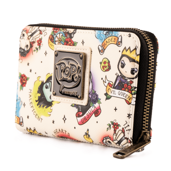 Loungefly x Disney Villains Tattoo All Over Print Purse - GeekCore