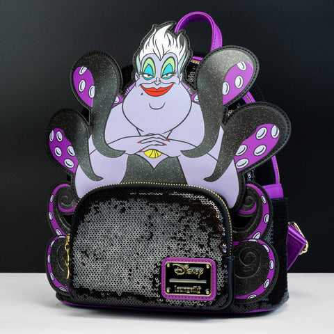 Loungefly x Disney Villains Ursula Sequin Cosplay Mini Backpack GeekCore