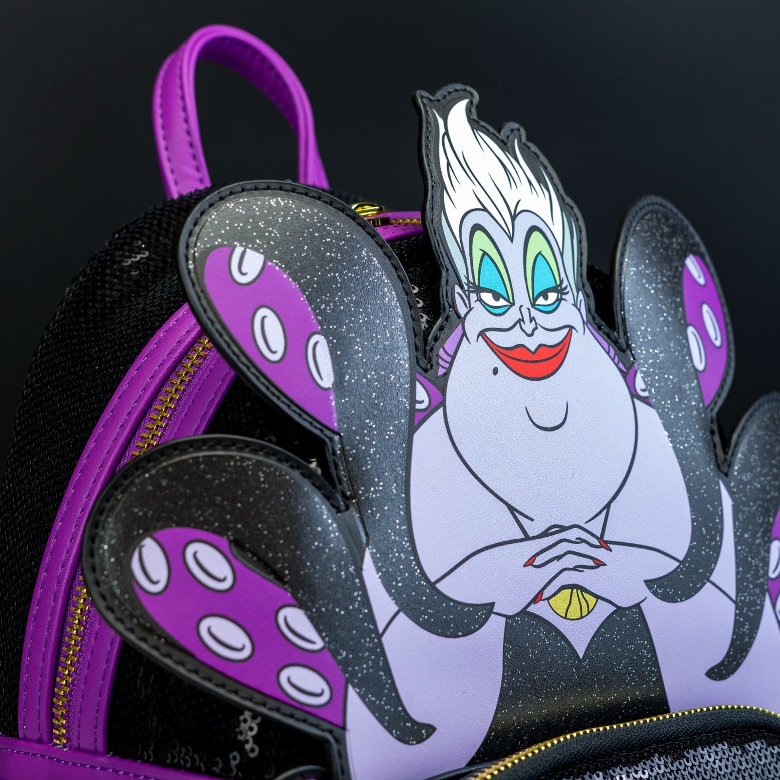 Loungefly x Disney Villains Ursula Sequin Cosplay Mini Backpack - GeekCore