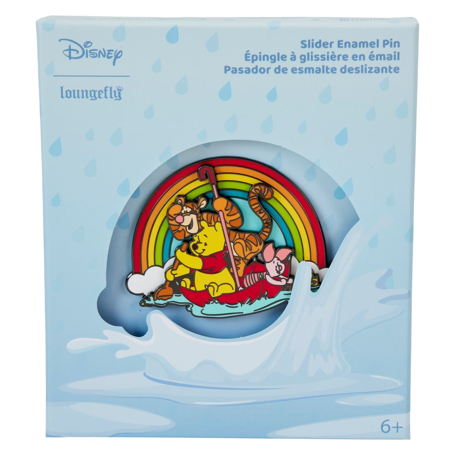 Loungefly x Disney Winnie The Pooh and Friends Rainy Day 3 Inch Sliding Pin - GeekCore