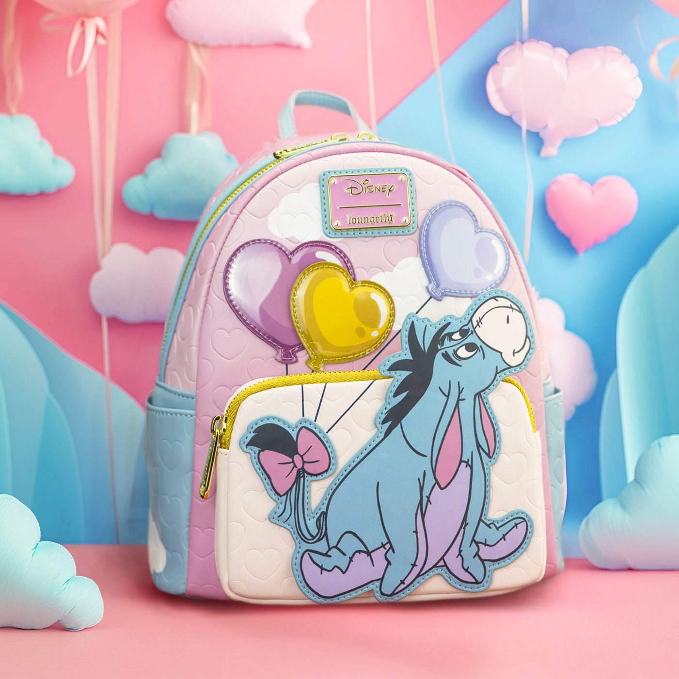 Loungefly x Disney Winnie the Pooh Eeyore Heart Balloons Mini Backpack - GeekCore