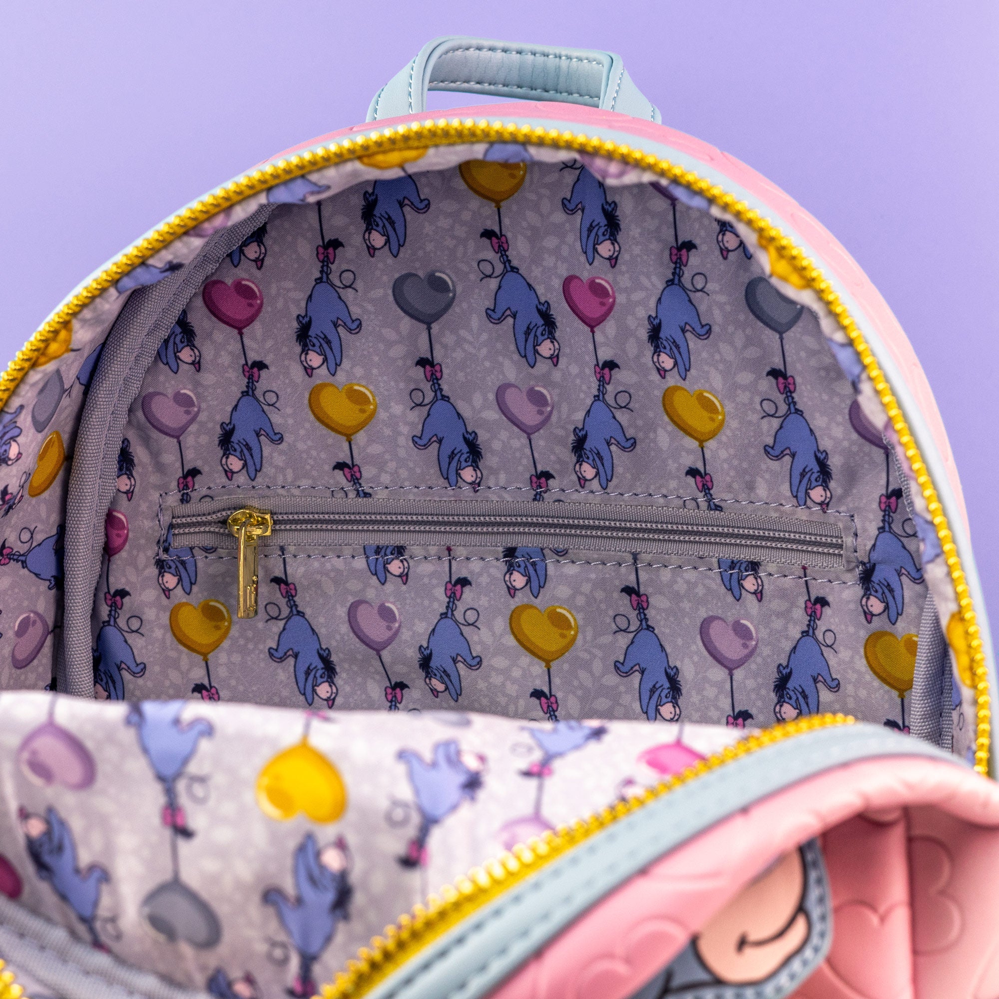 Loungefly x Disney Winnie the Pooh Eeyore Heart Balloons Mini Backpack - GeekCore