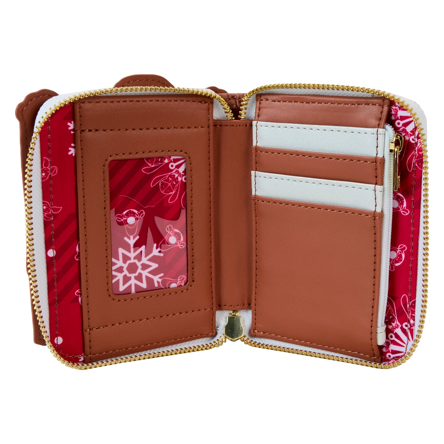 Loungefly x Disney Winnie the Pooh Holiday Scene Pooh And Friends Zip Around Wallet - GeekCore