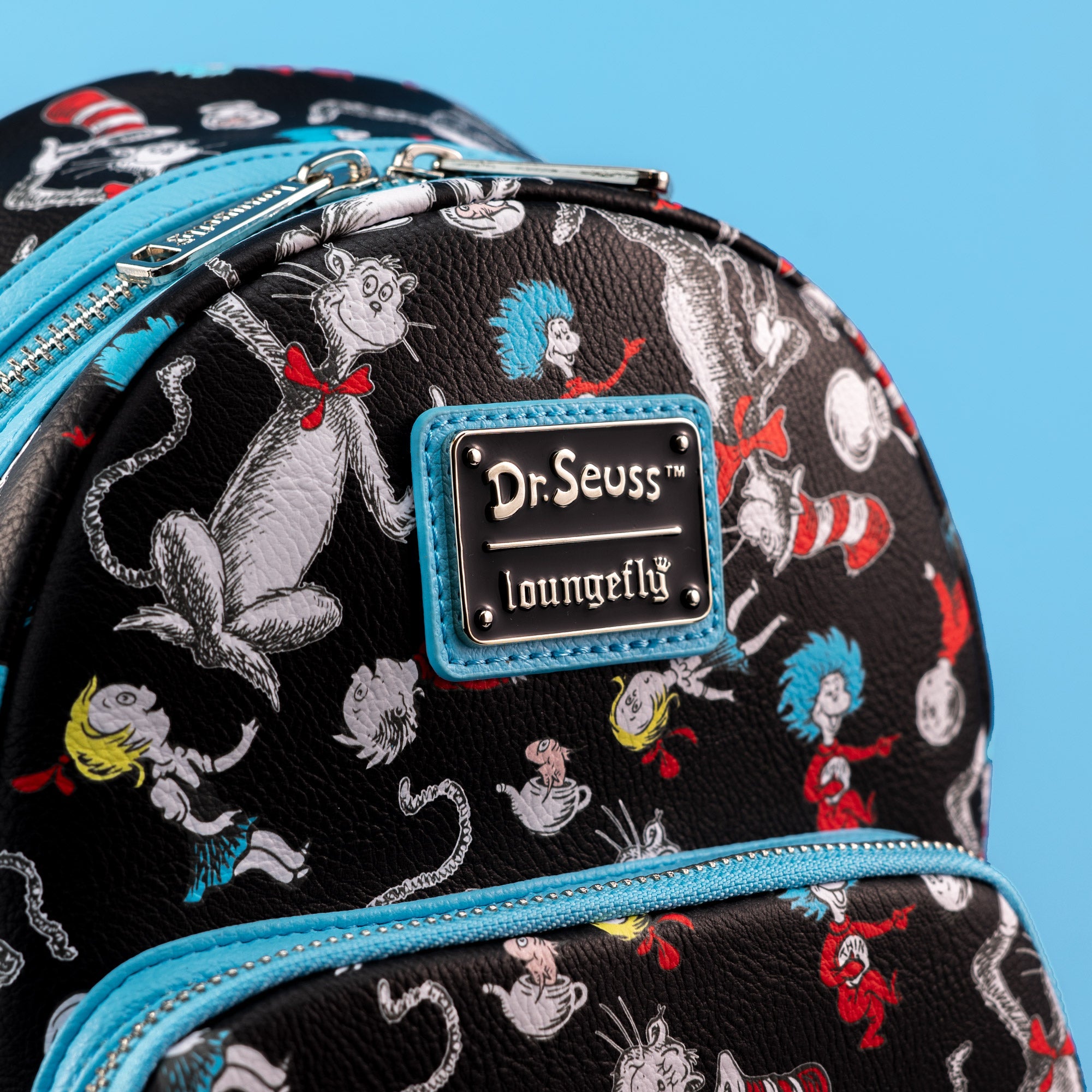 Loungefly x Dr. Seuss The Cat in the Hat AOP Mini Backpack - GeekCore