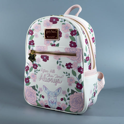 Loungefly x Harry Potter Always Doe Patronus Floral Mini Backpack GeekCore