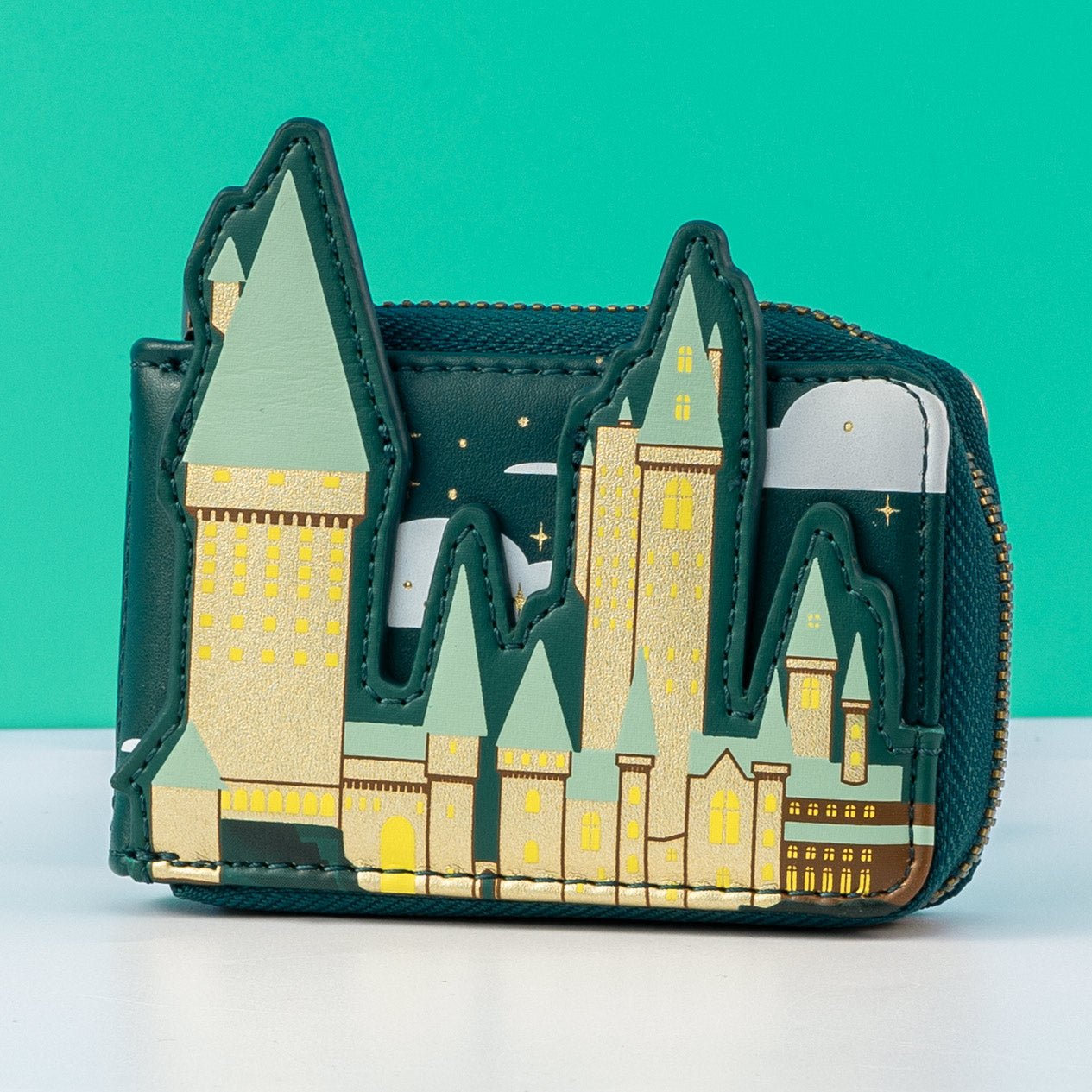 Loungefly x Harry Potter Golden Hogwarts Castle Accordion Wallet - GeekCore