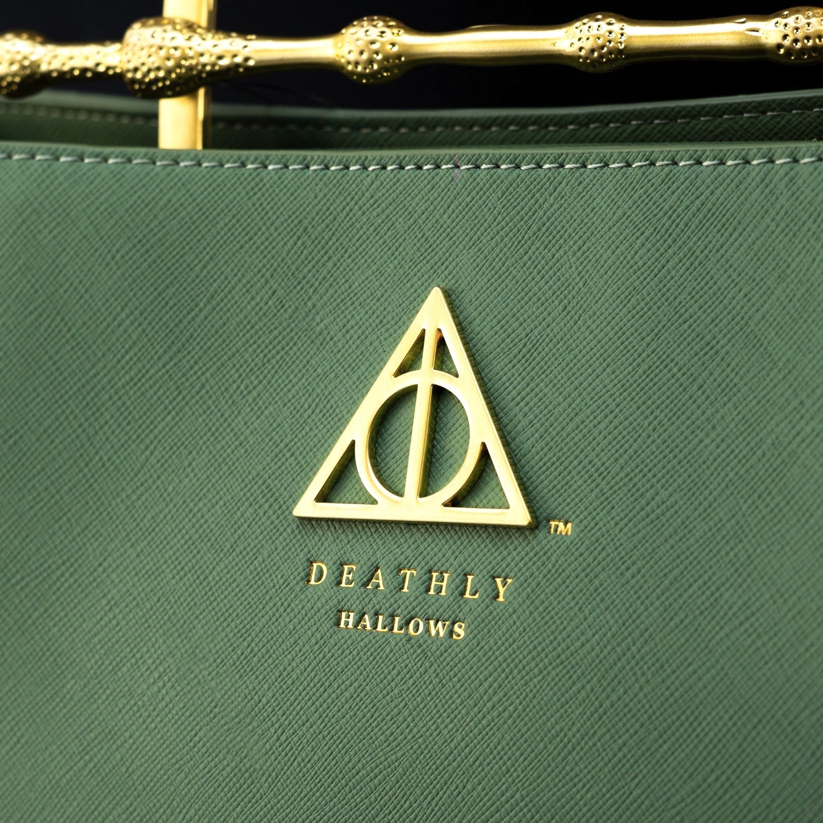 Loungefly x Harry Potter Sage Saffiano Elder Wand Crossbody Handbag - GeekCore