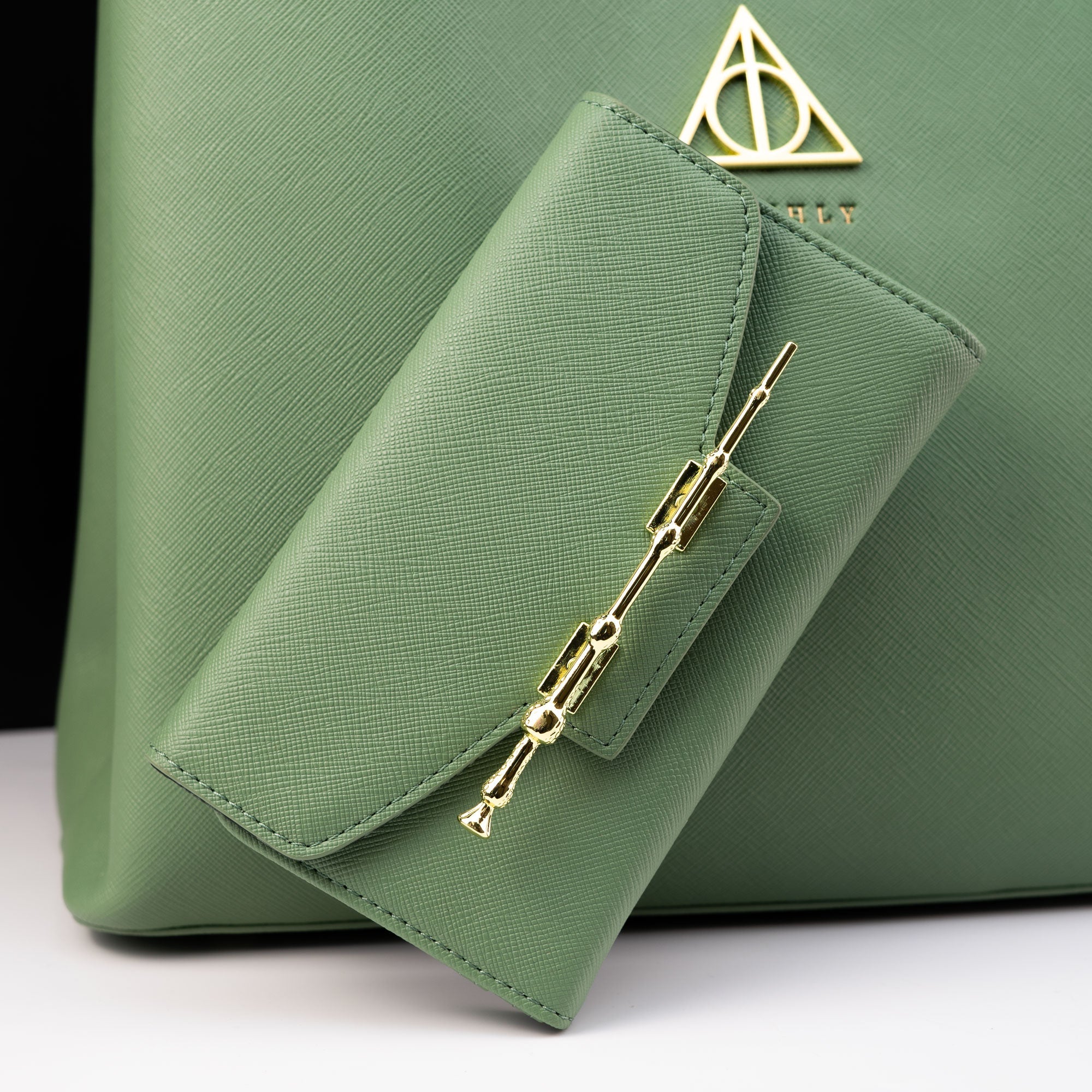 Loungefly x Harry Potter Sage Saffiano Elder Wand Wallet - GeekCore