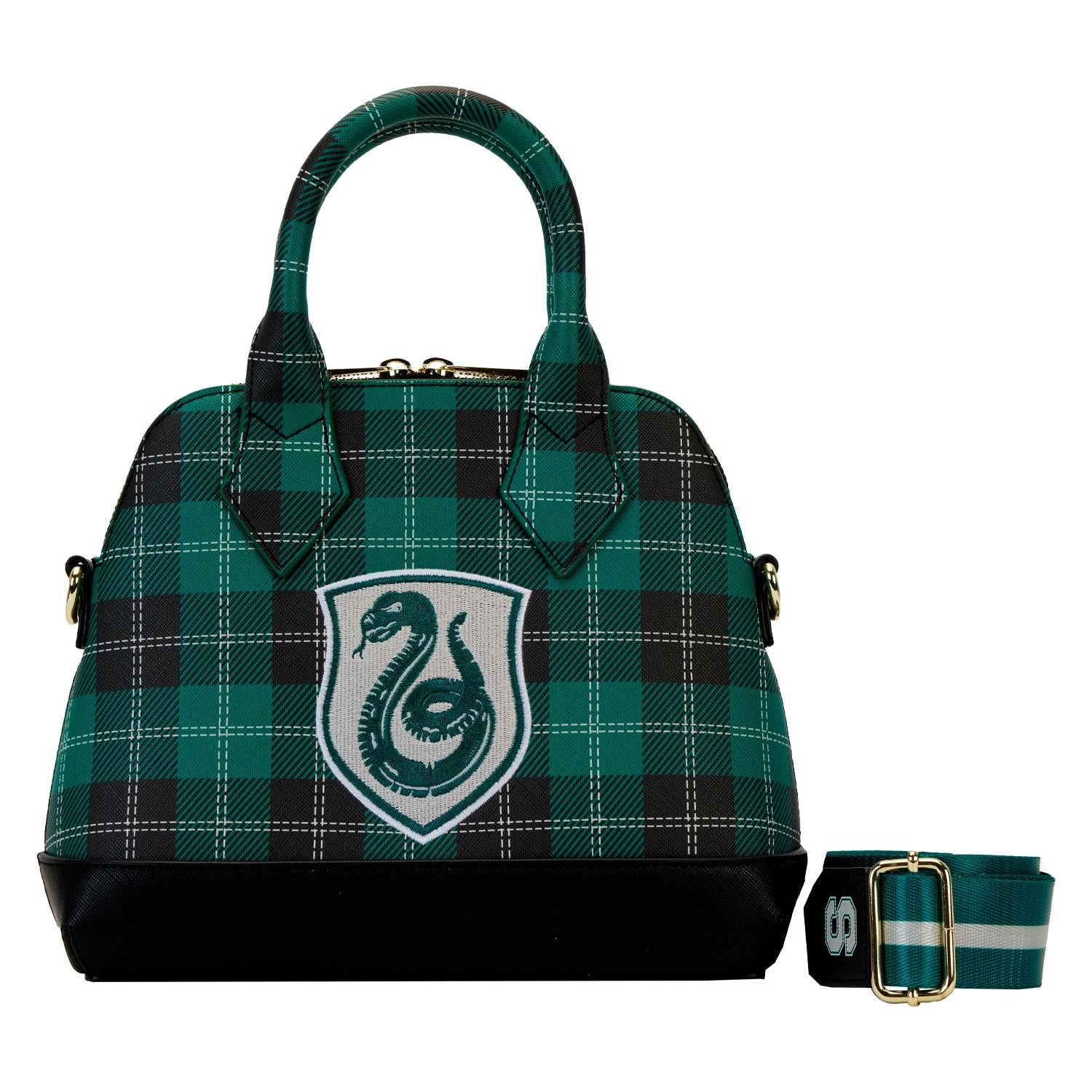 Loungefly x Harry Potter Slytherin Varsity Plaid Crossbody Bag - GeekCore