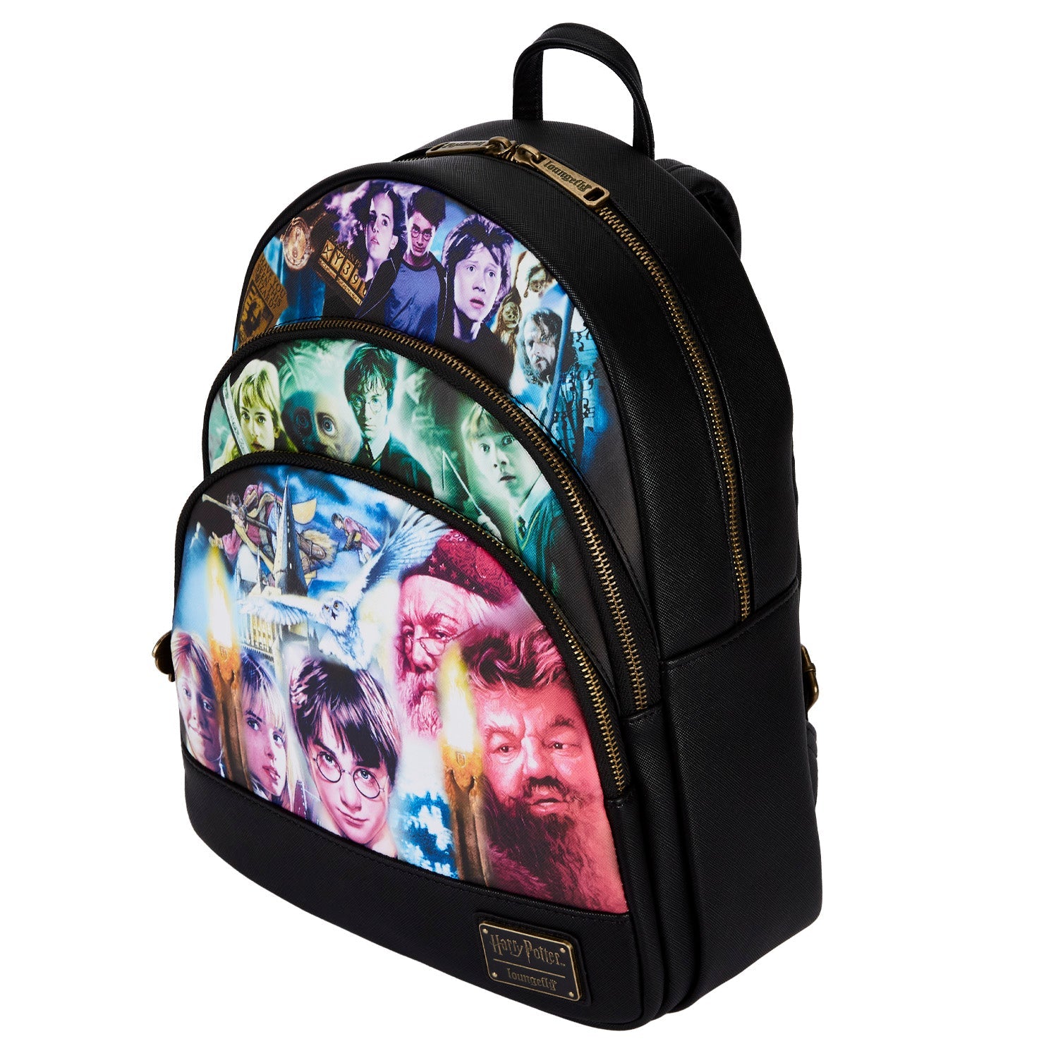 Loungefly x Harry Potter Trilogy Triple Pocket Mini Backpack - GeekCore