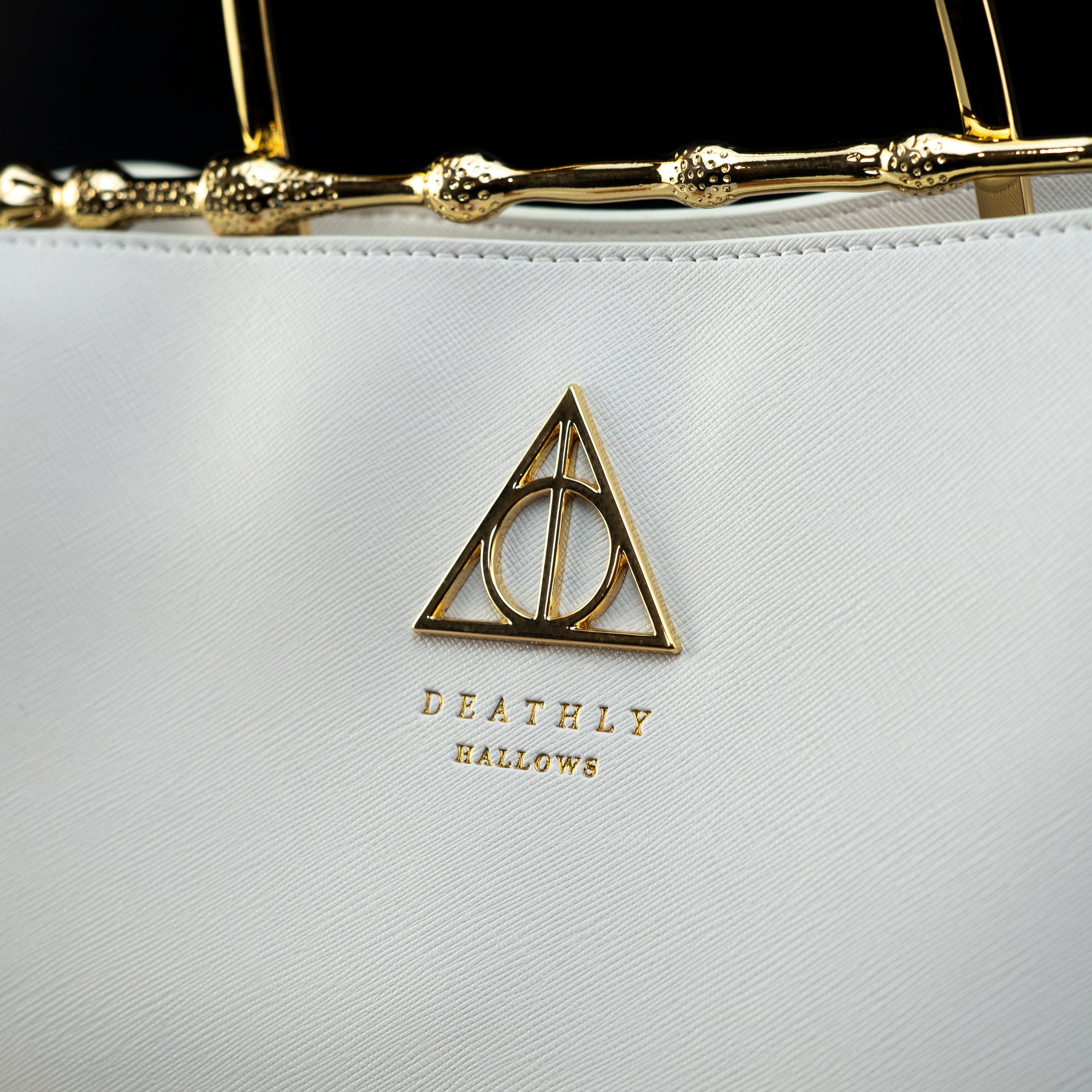 Loungefly x Harry Potter White Saffiano Elder Wand Crossbody Handbag - GeekCore