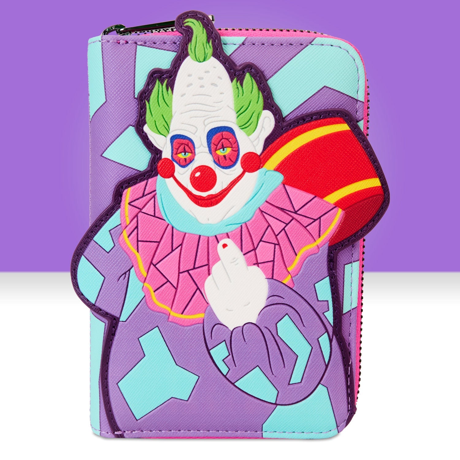 Loungefly x Killer Klowns Jumbo Cosplay Zip Around Wallet - GeekCore