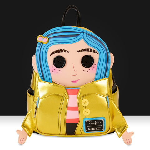 LOUNGEFLY CORALINE offers BUTTON EYES LIMITED EDITION MINI BACKPACK BAG