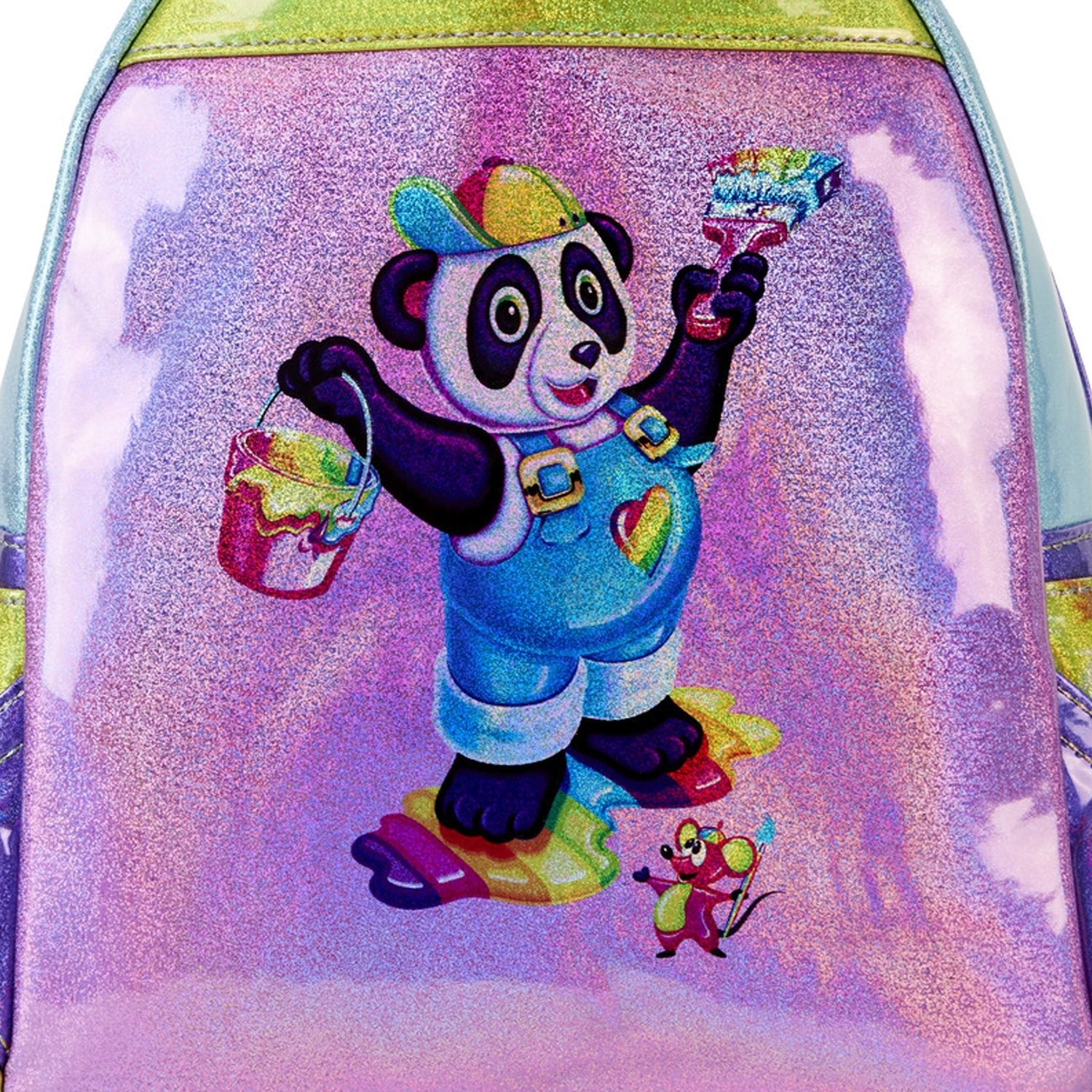 Loungefly x Lisa Frank Glitter Colour Block Mini Backpack - GeekCore