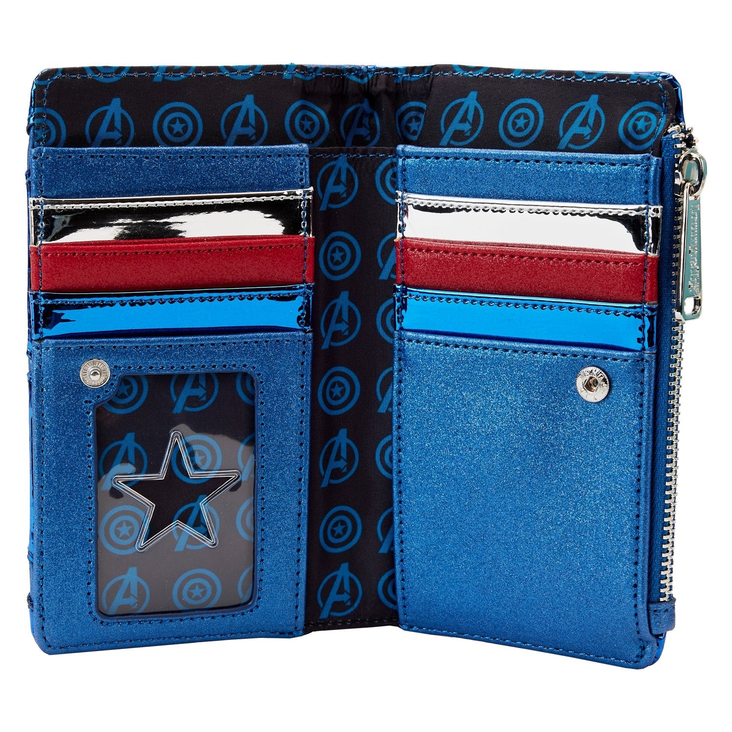 Loungefly x Marvel Captain America Shine Cosplay Wallet GeekCore