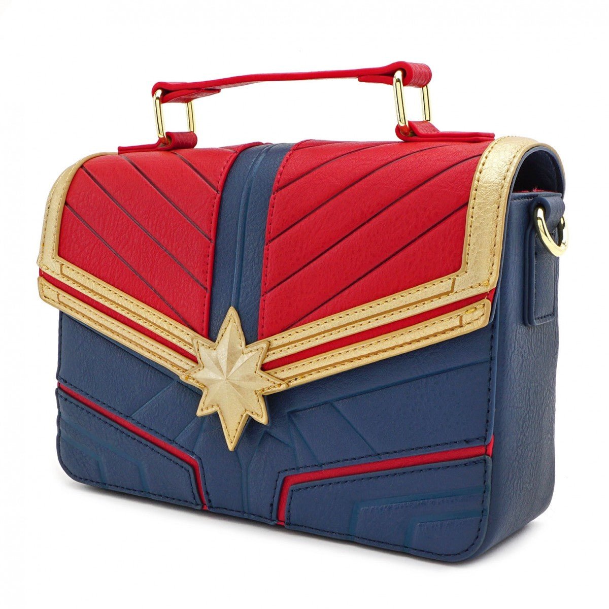 Loungefly X Marvel Captain Marvel Cosplay Cross Body Bag - GeekCore