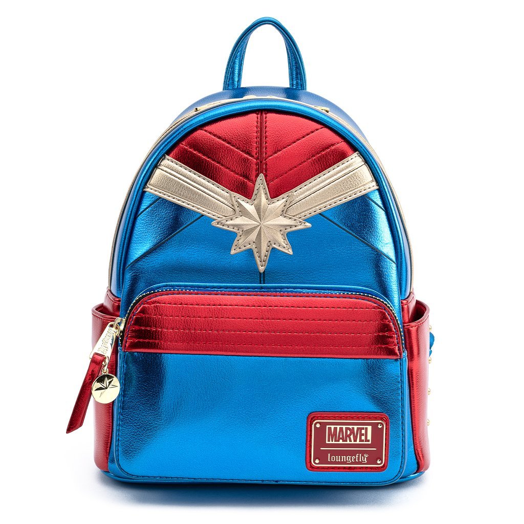 Loungefly X Marvel Classic Captain Marvel Metallic Mini Backpack - GeekCore