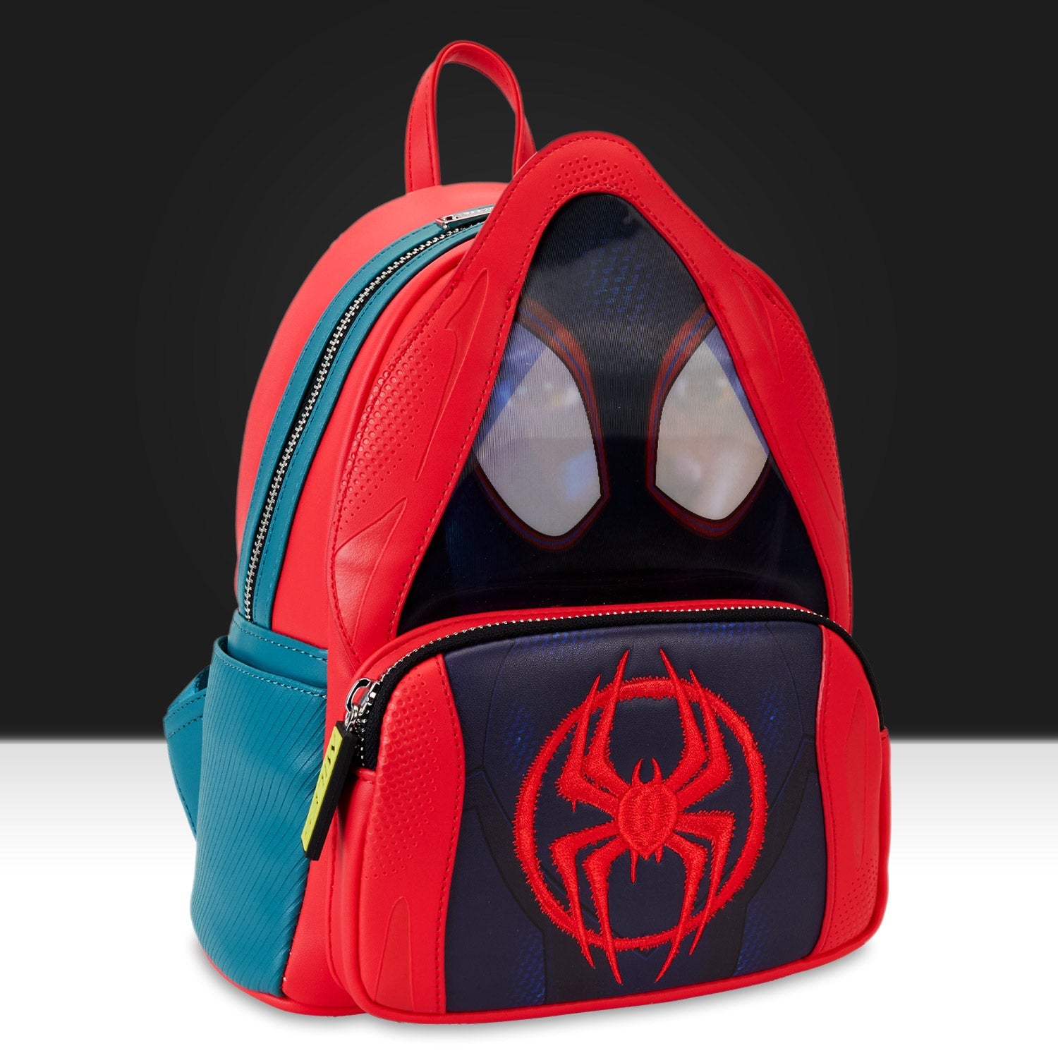 Loungefly x Marvel Spider Verse Miles Morales Hoodie Cosplay Mini Back GeekCore