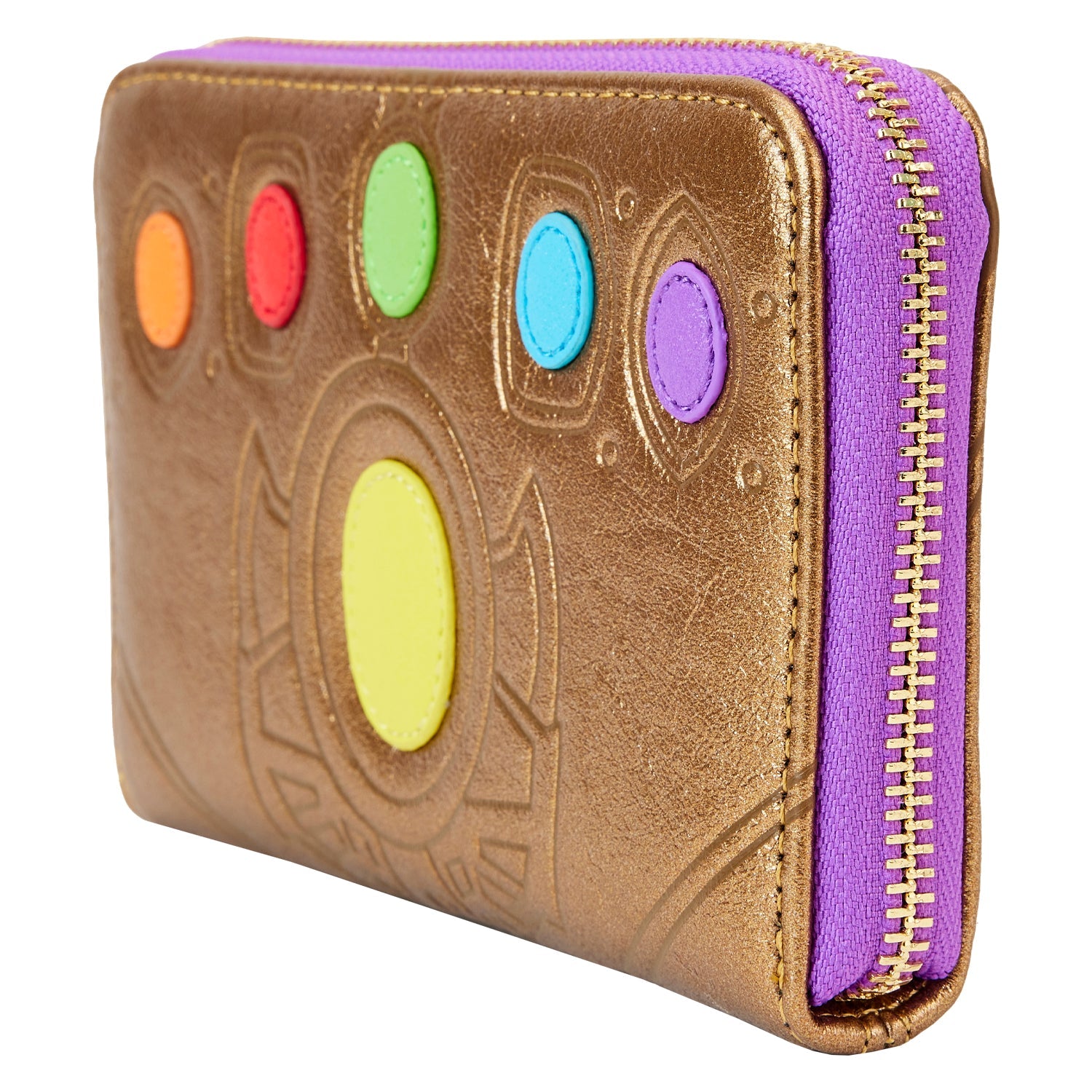 Loungefly x Marvel Thanos Infinity Gauntlet Shine Cosplay Wallet - GeekCore