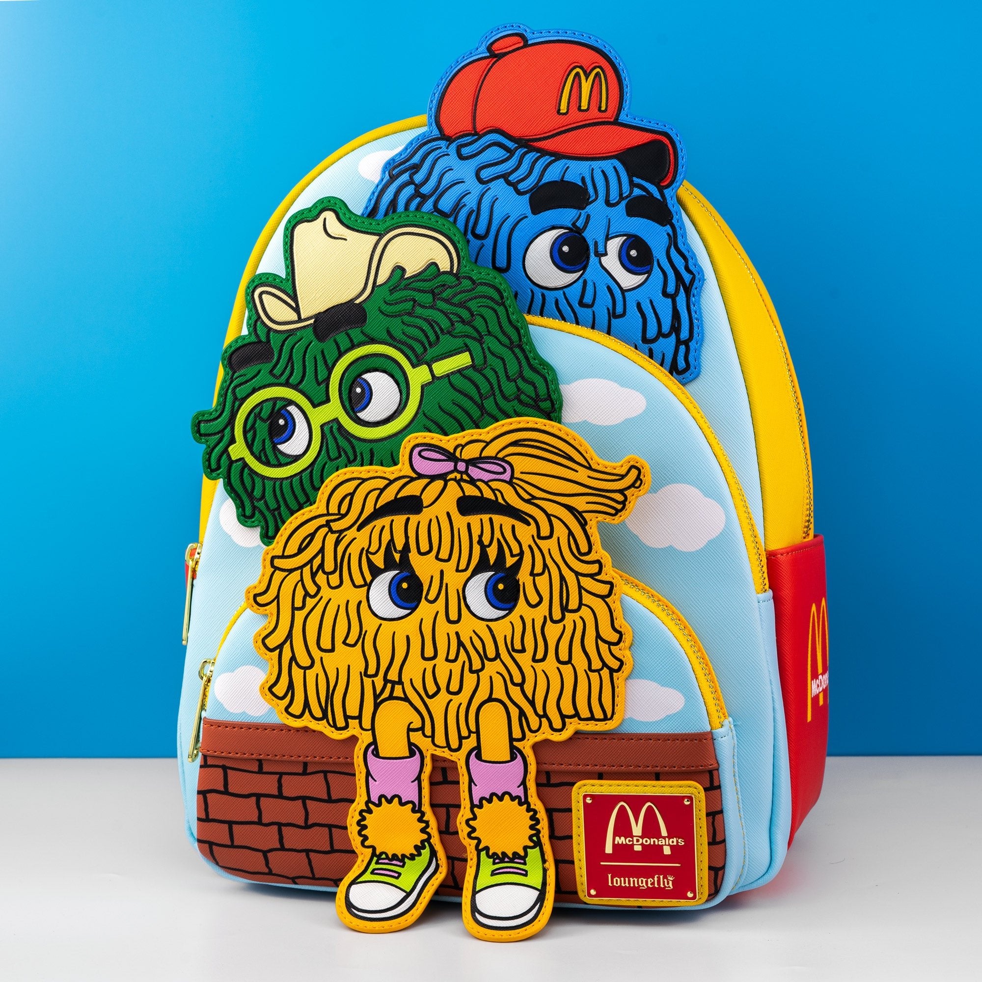 Loungefly x McDonalds Fry Guys Triple Pocket Mini Backpack GeekCore