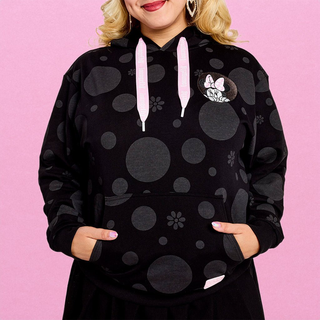 Loungefly x Minnie Rocks the Dots Florals Unisex Hoodie - GeekCore