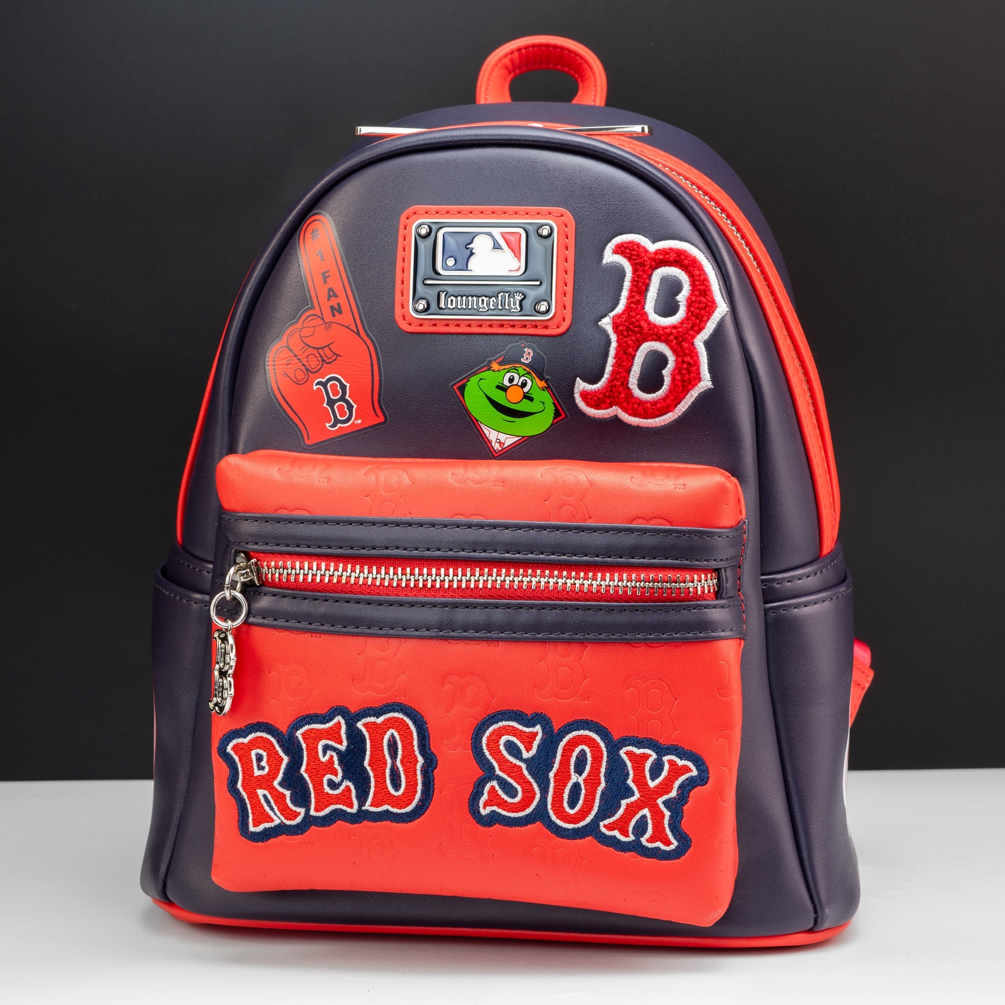 Loungefly x MLB Boston Red Sox Patches Mini Backpack - GeekCore