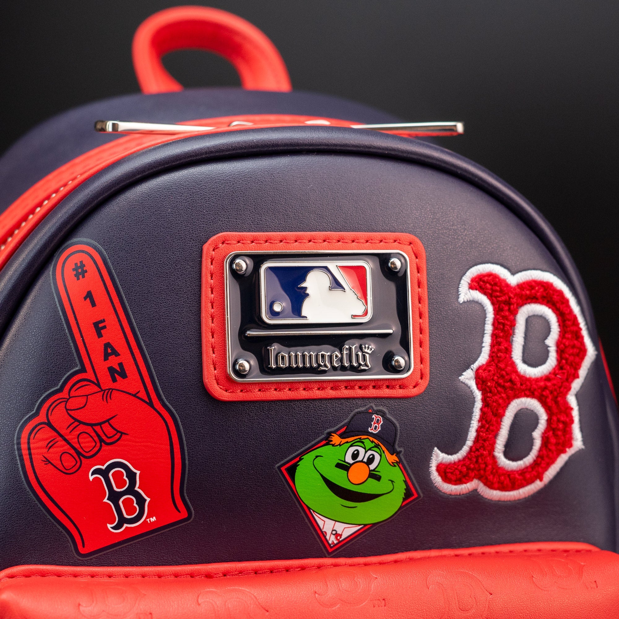 Loungefly x MLB Boston Red Sox Patches Mini Backpack - GeekCore