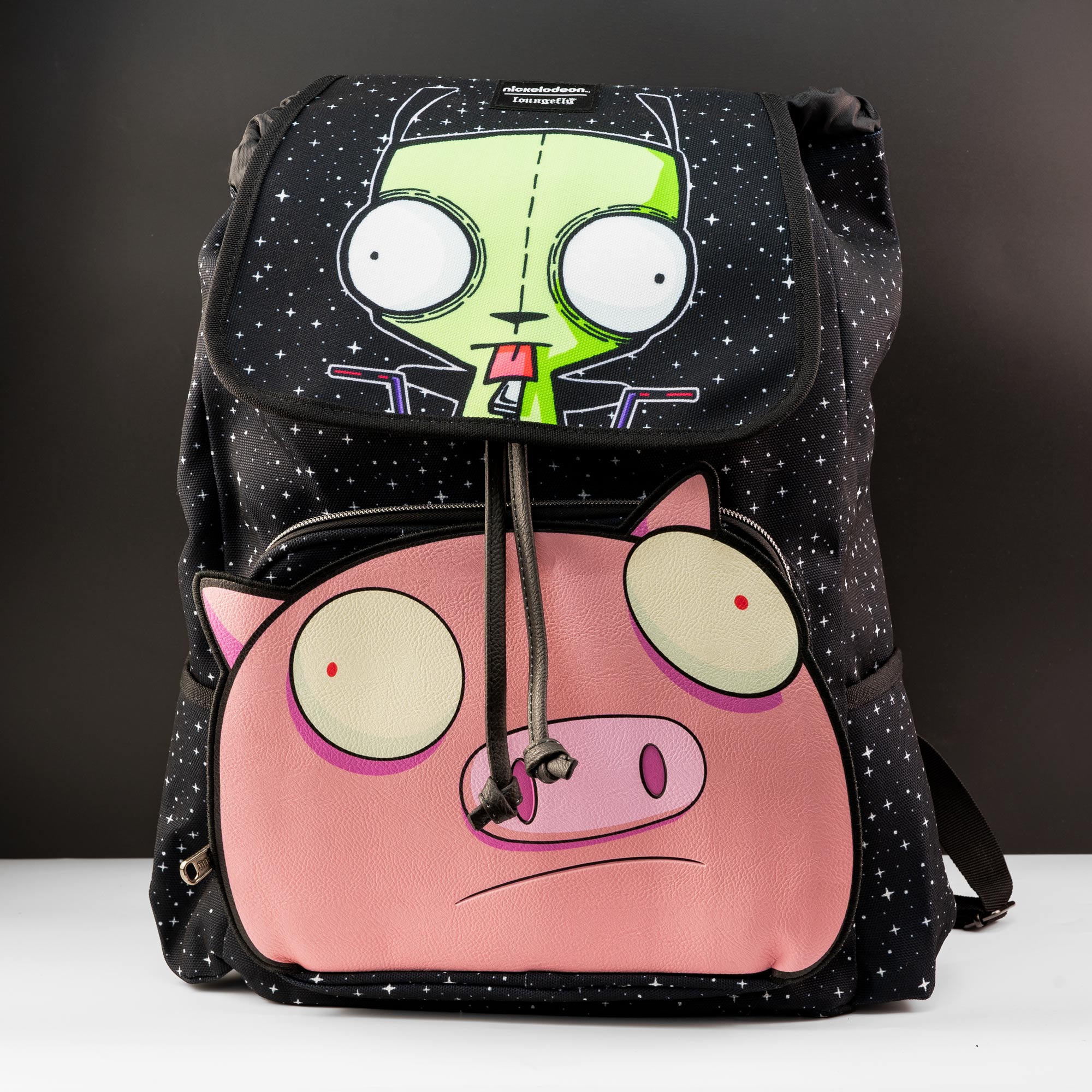 Loungefly x Nickelodeon Invader Zim Gir & Pig BTS Nylon Backpack - GeekCore