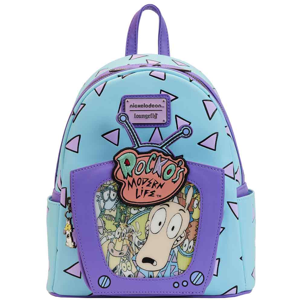 Loungefly x Nickelodeon Rocko's Modern Life Lenticular TV Mini Backpack - GeekCore