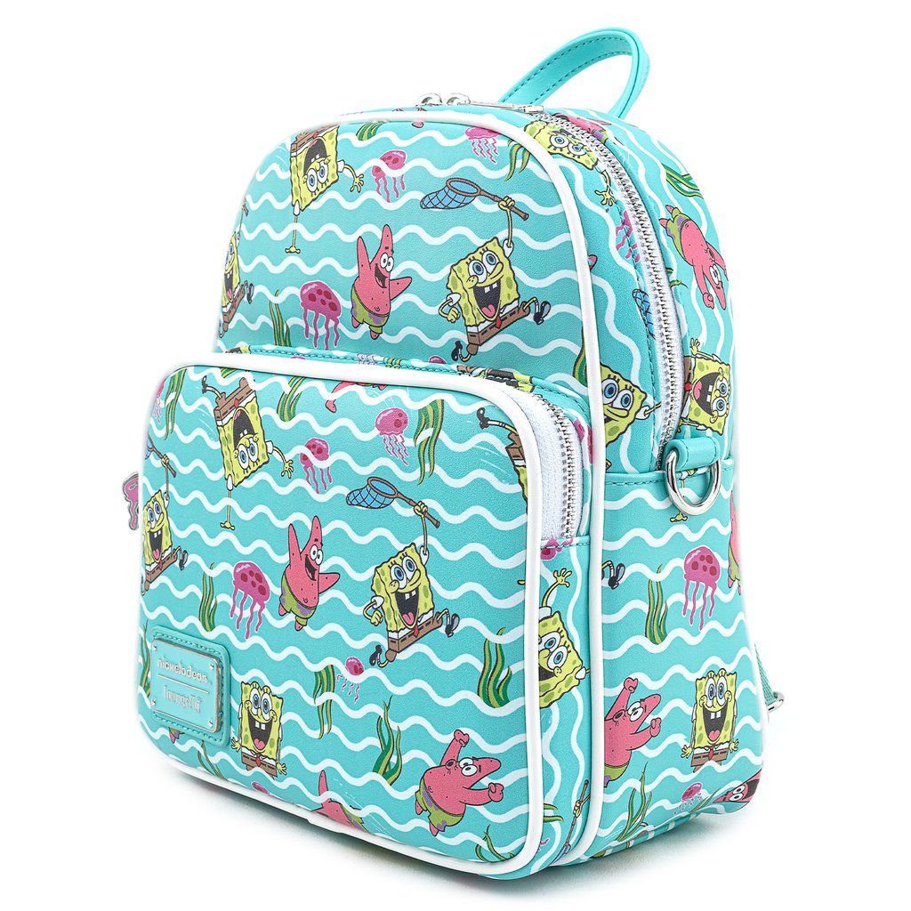 Loungefly X Nickelodeon Spongebob Jelly Fishing Convertible Mini Backpack - GeekCore