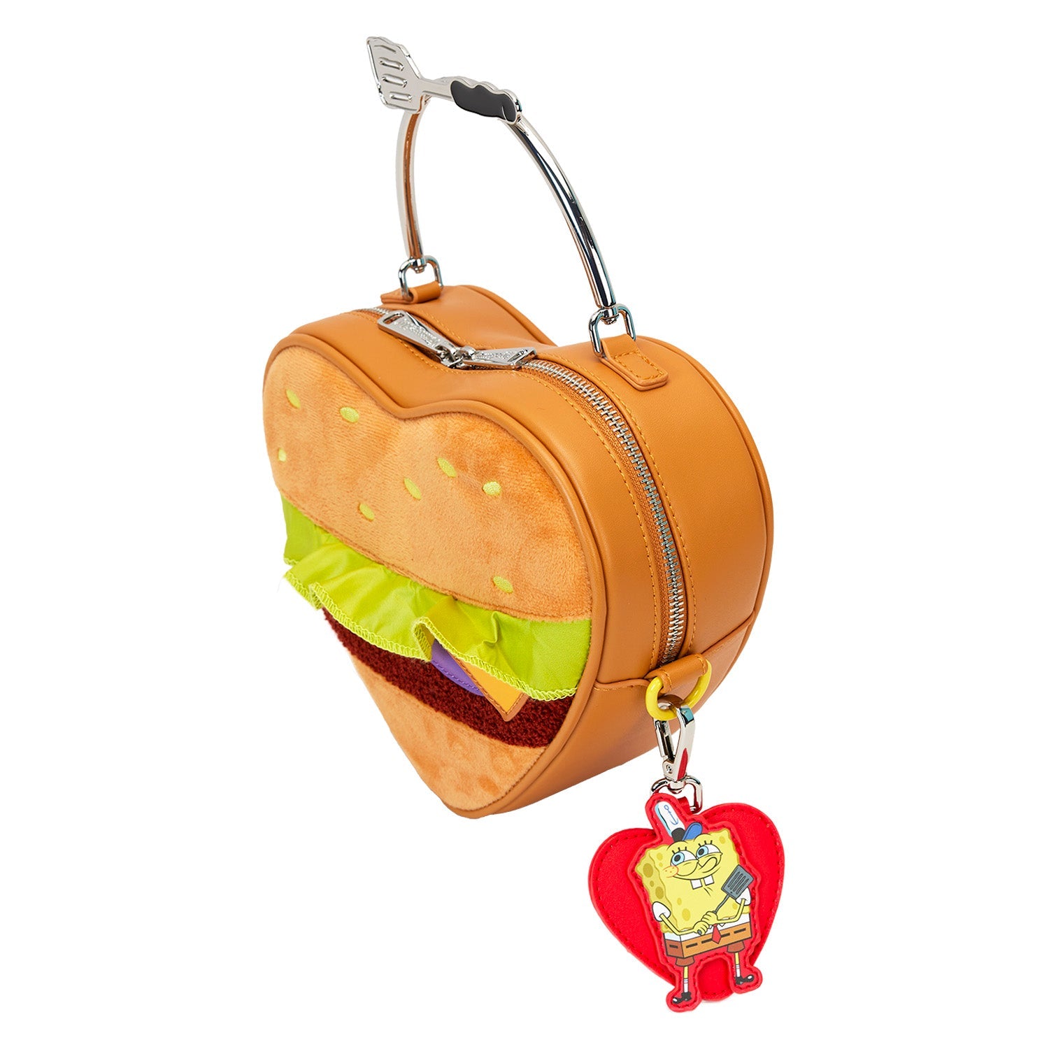 Loungefly x Nickelodeon Spongebob Krabby Patty Plush Crossbody Bag - GeekCore