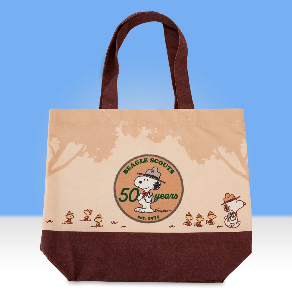 Loungefly x Peanuts Beagle Scouts 50th Anniversary Canvas Tote Bag - GeekCore