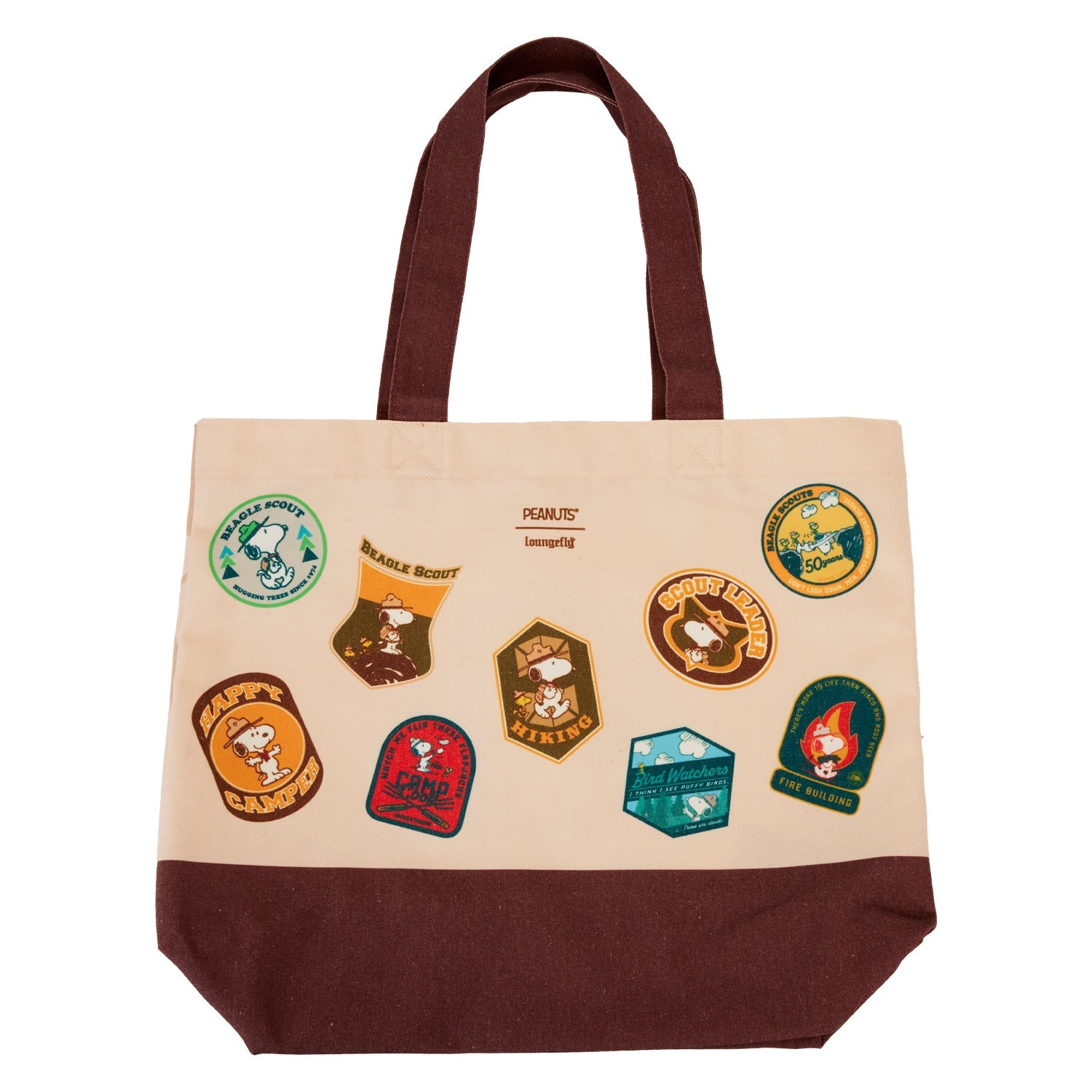 Loungefly x Peanuts Beagle Scouts 50th Anniversary Canvas Tote Bag - GeekCore