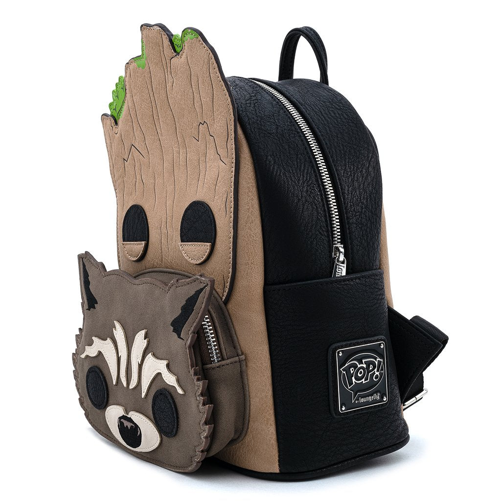 Loungefly x Pop! Marvel GotG Groot & Rocket Mini Backpack - GeekCore