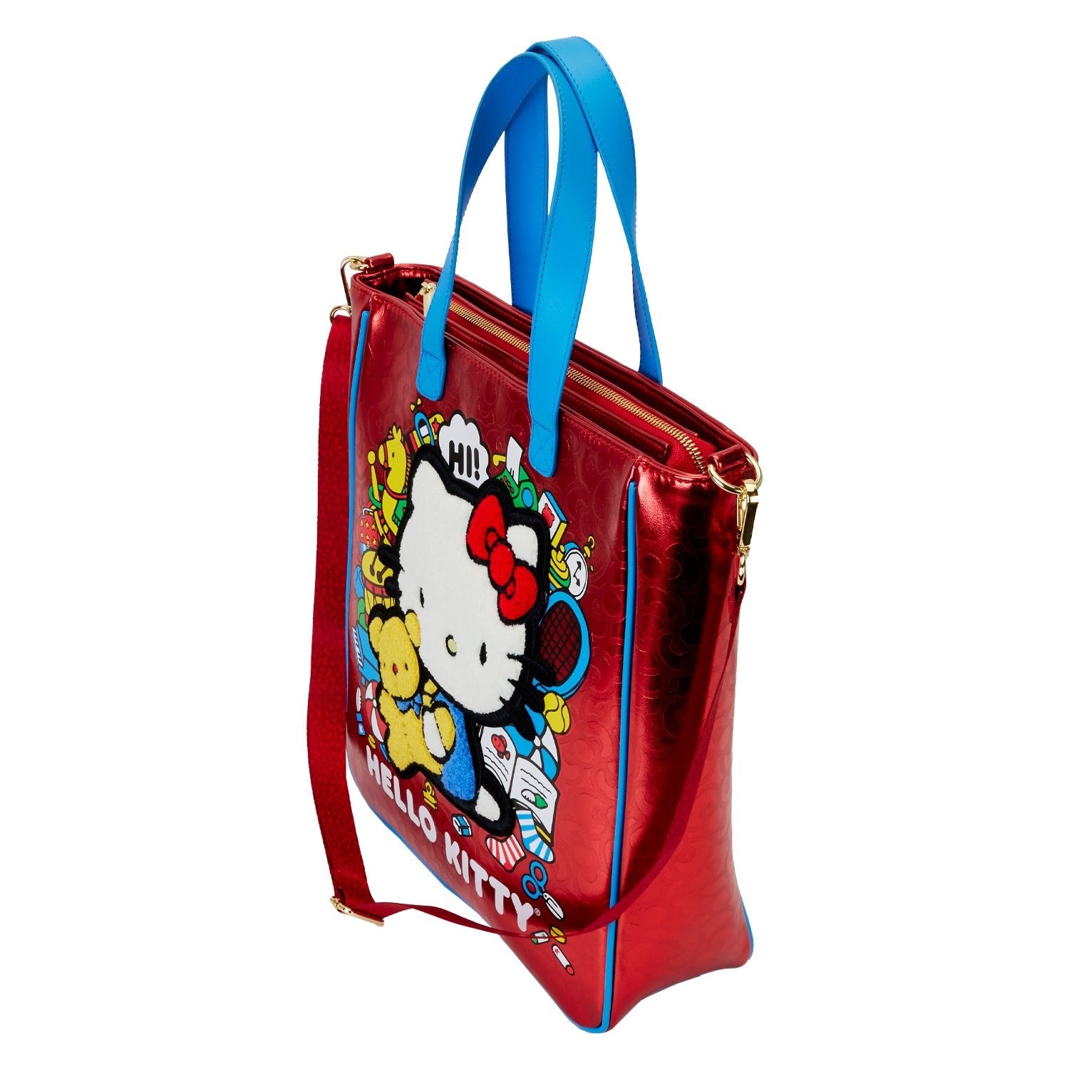 Loungefly x Sanrio Hello Kitty 50th Anniversary Metallic Tote Bag - GeekCore