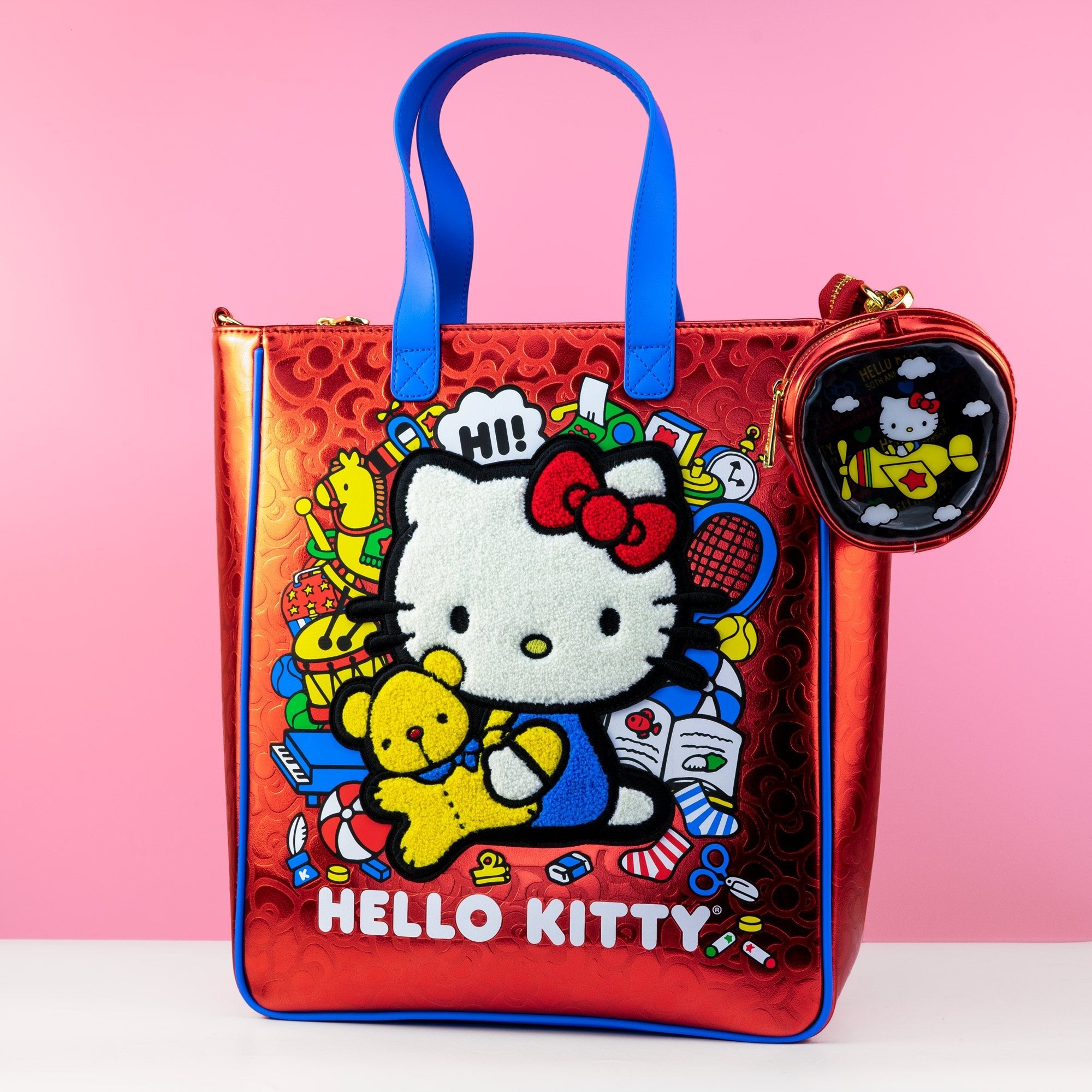 Loungefly x Sanrio Hello Kitty 50th Anniversary Metallic Tote Bag - GeekCore