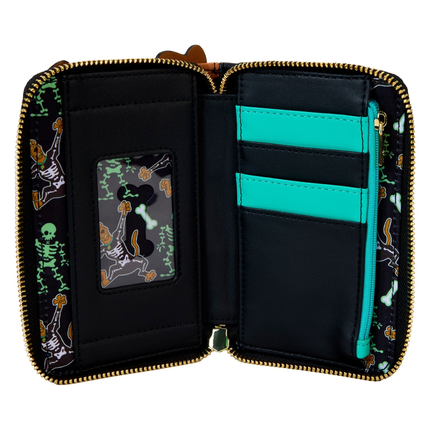 Loungefly x Scooby Doo Skeleton Scooby Cosplay Zip Waround Wallet - GeekCore