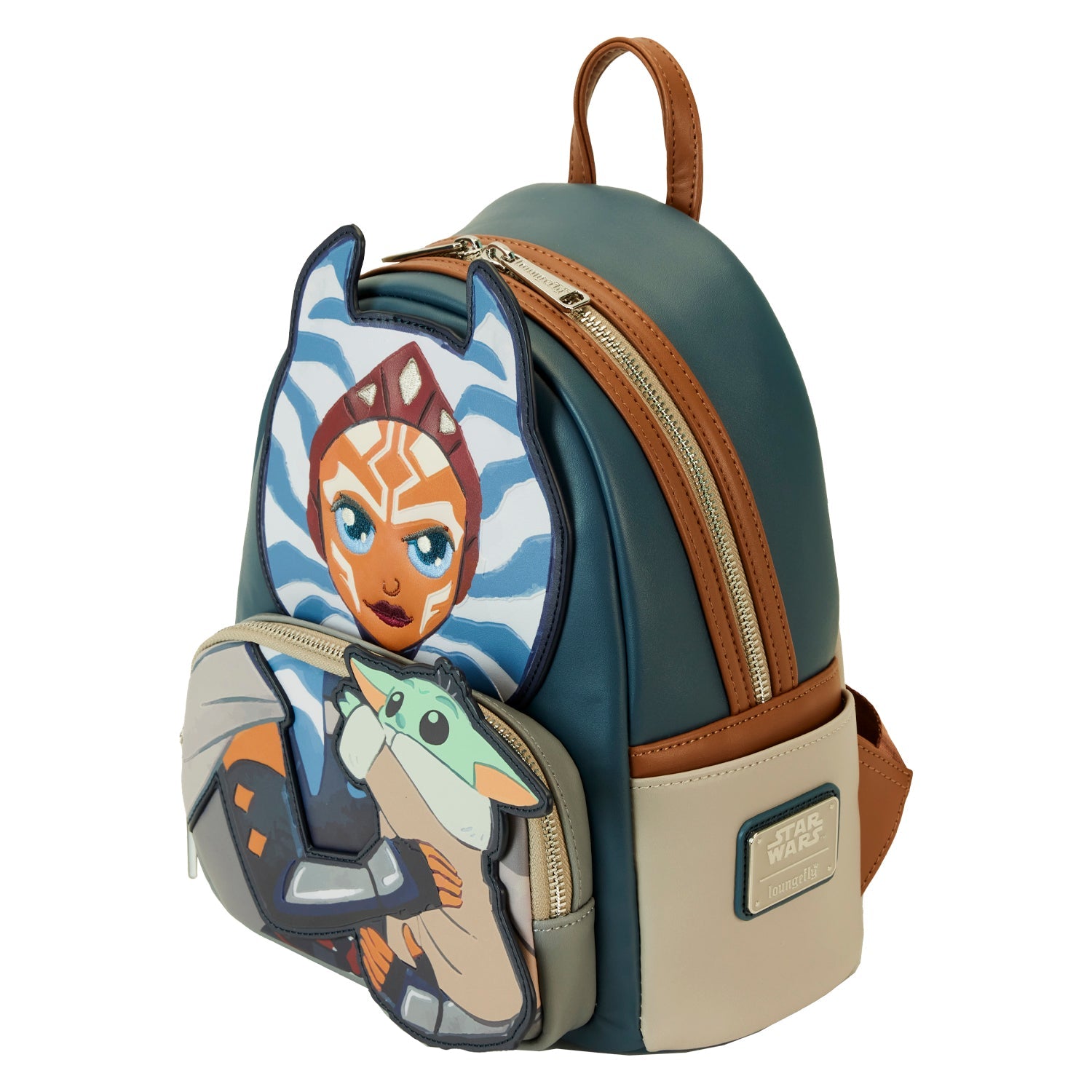 Loungefly x Star Wars The Mandalorian Ahsoka Holding Grogu Mini Backpack - GeekCore