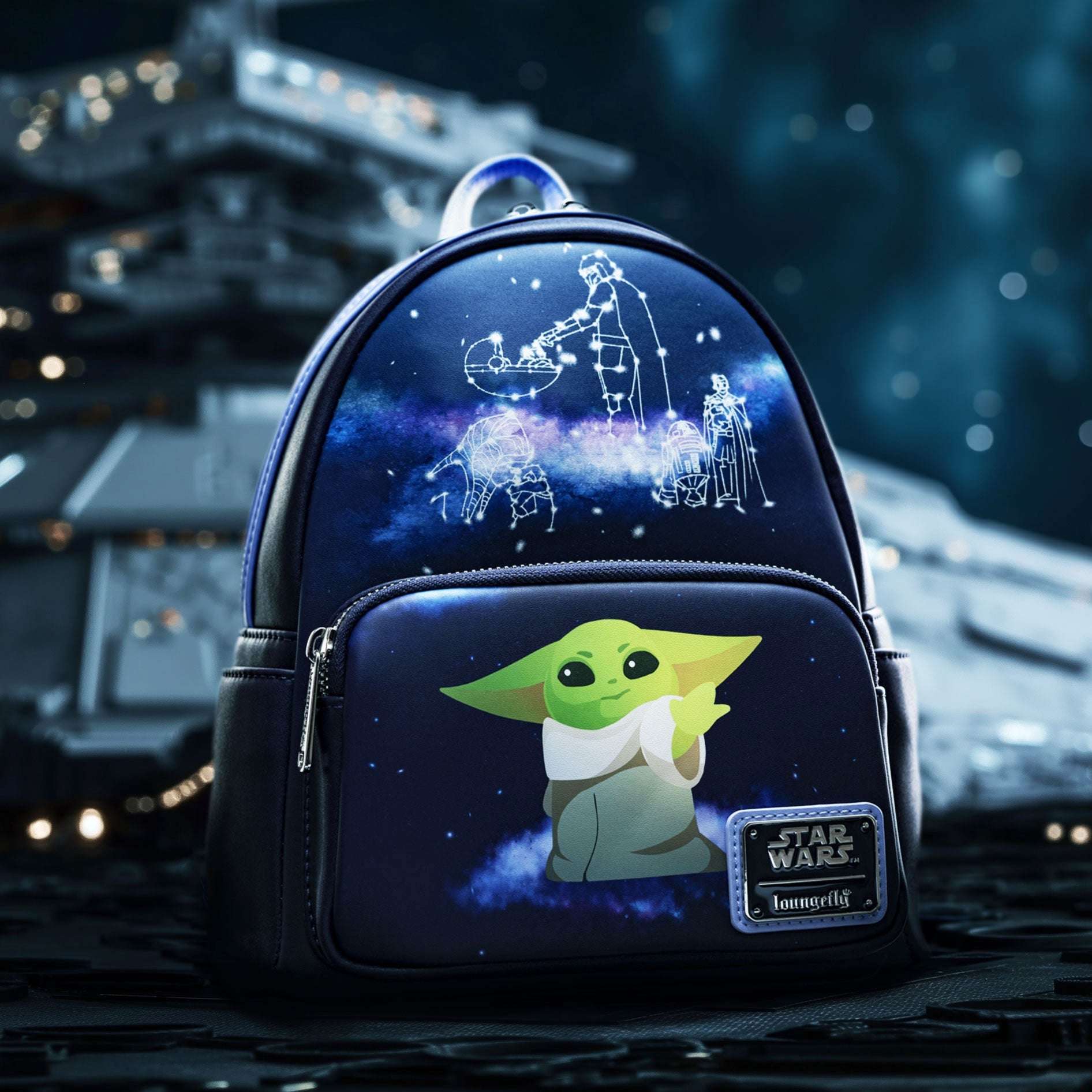 Loungefly x Star Wars The Mandalorian Grogu Constellations Mini Backpack - GeekCore