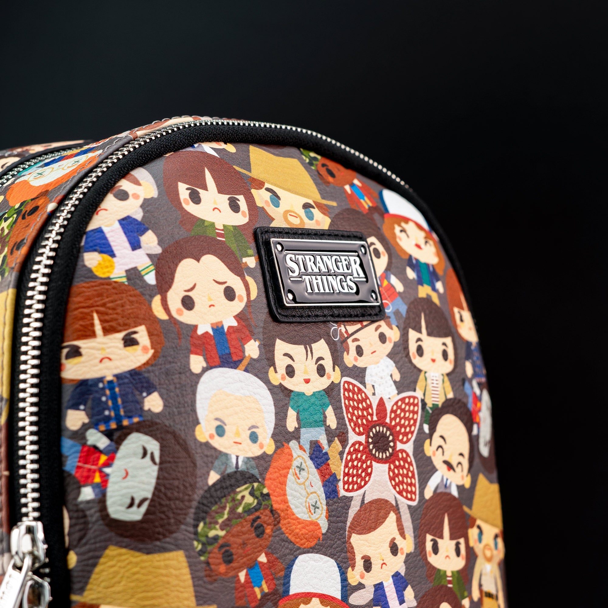 Loungefly x Stranger Things Character Chibi AOP Mini Backpack - GeekCore