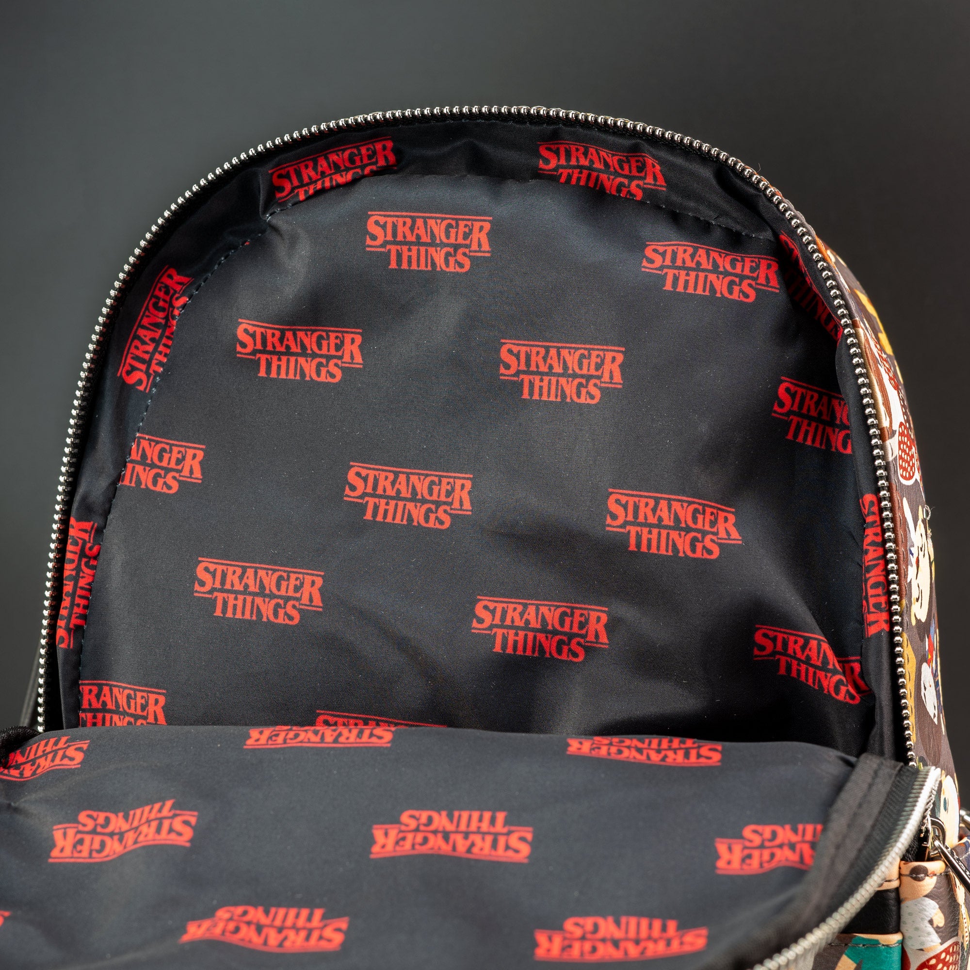 Loungefly x Stranger Things Character Chibi AOP Mini Backpack - GeekCore