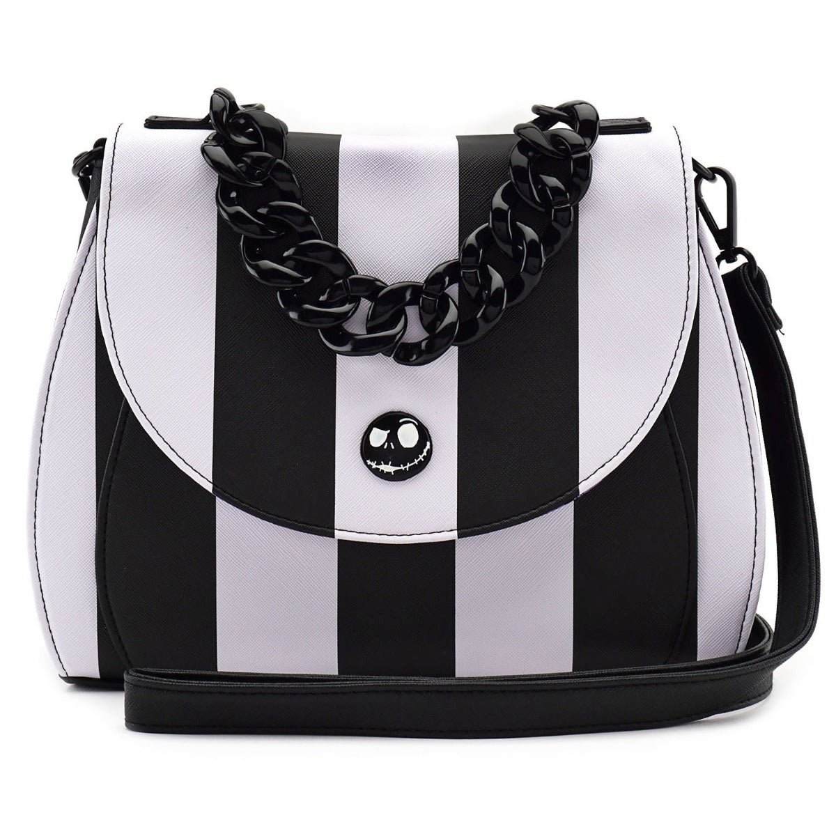 Loungefly x The Nightmare Before Christmas Striped Crossbody Handbag - GeekCore