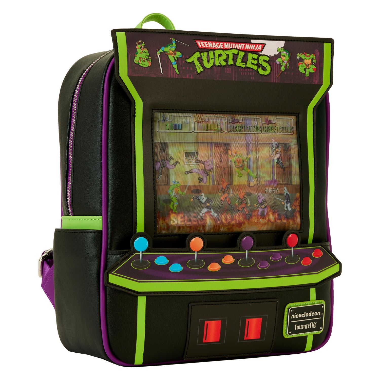 Loungefly x TMNT 40th Anniversary Vintage Arcade Mini Backpack - GeekCore