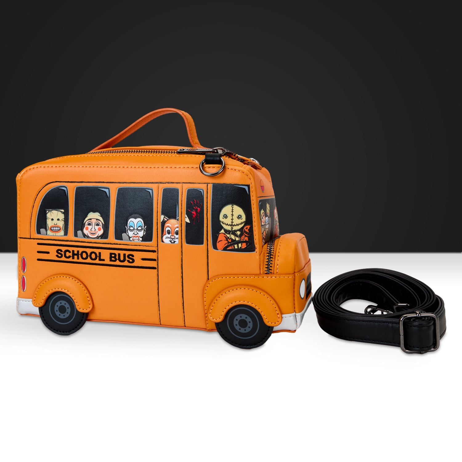 Loungefly x Trick 'r Treat School Bus Crossbody Bag - GeekCore