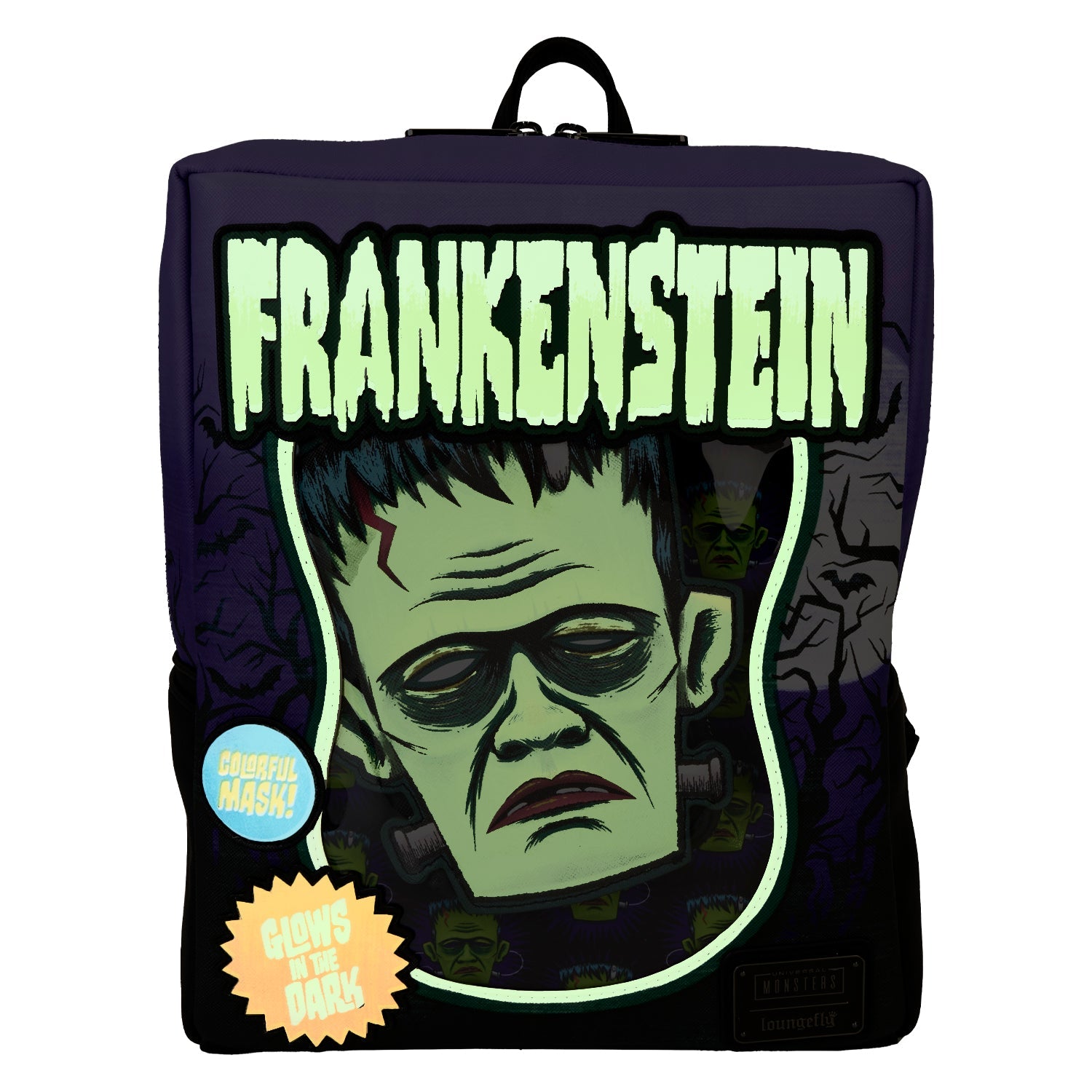 Loungefly x Universal Monsters Frankenstein Neon Mask Mini Backpack - GeekCore