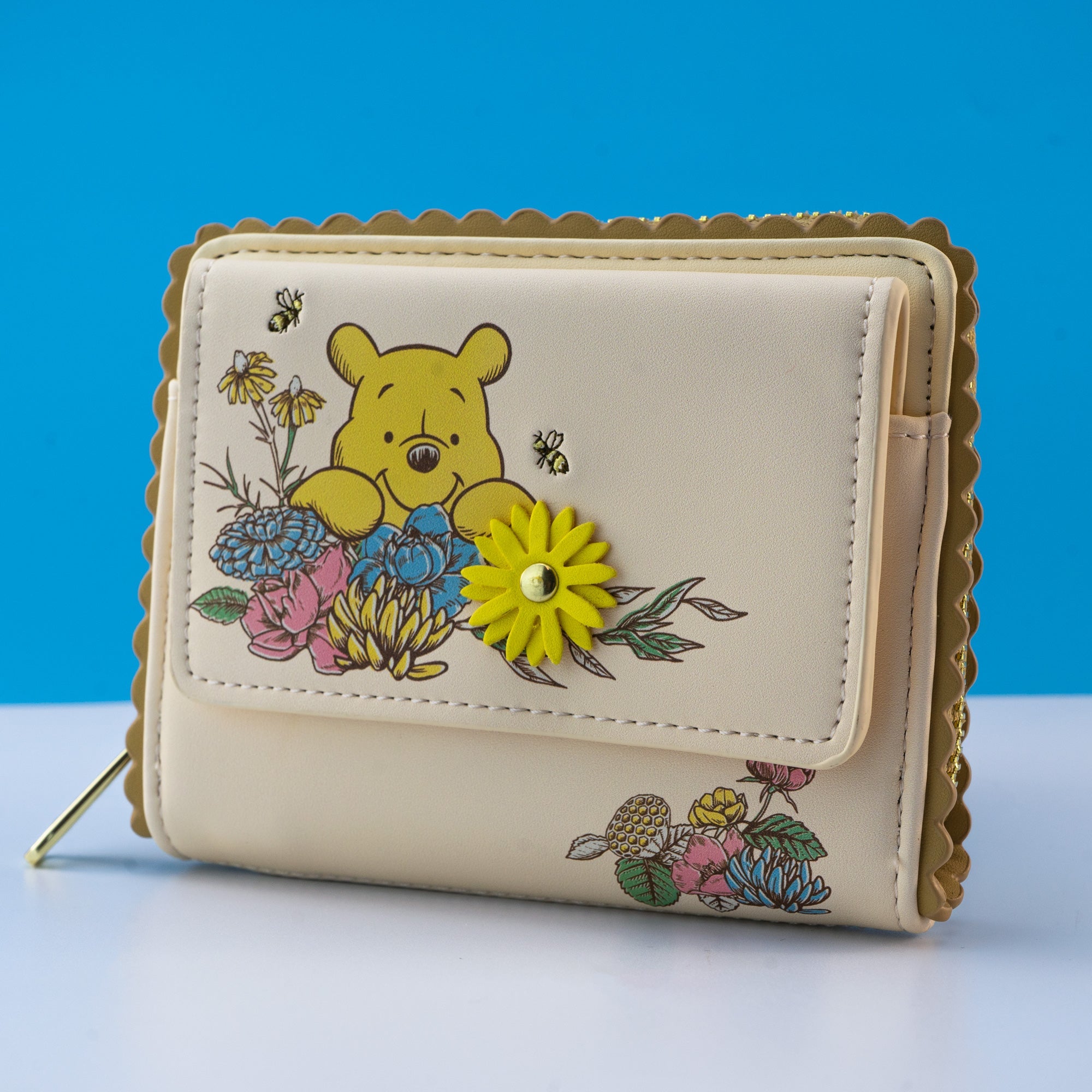 Loungefly x Winnie the Pooh Pastel Flowers Zip Around Purse - GeekCore