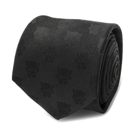 Marvel Black Panther Black Silk Tie - GeekCore