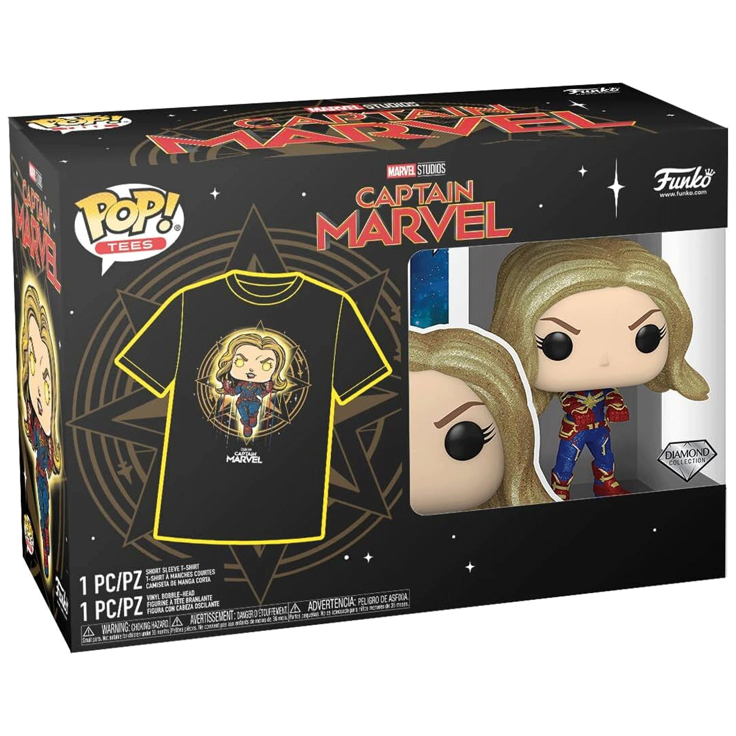 Marvel Captain Marvel Pop! Vinyl and Tee Set - GeekCore